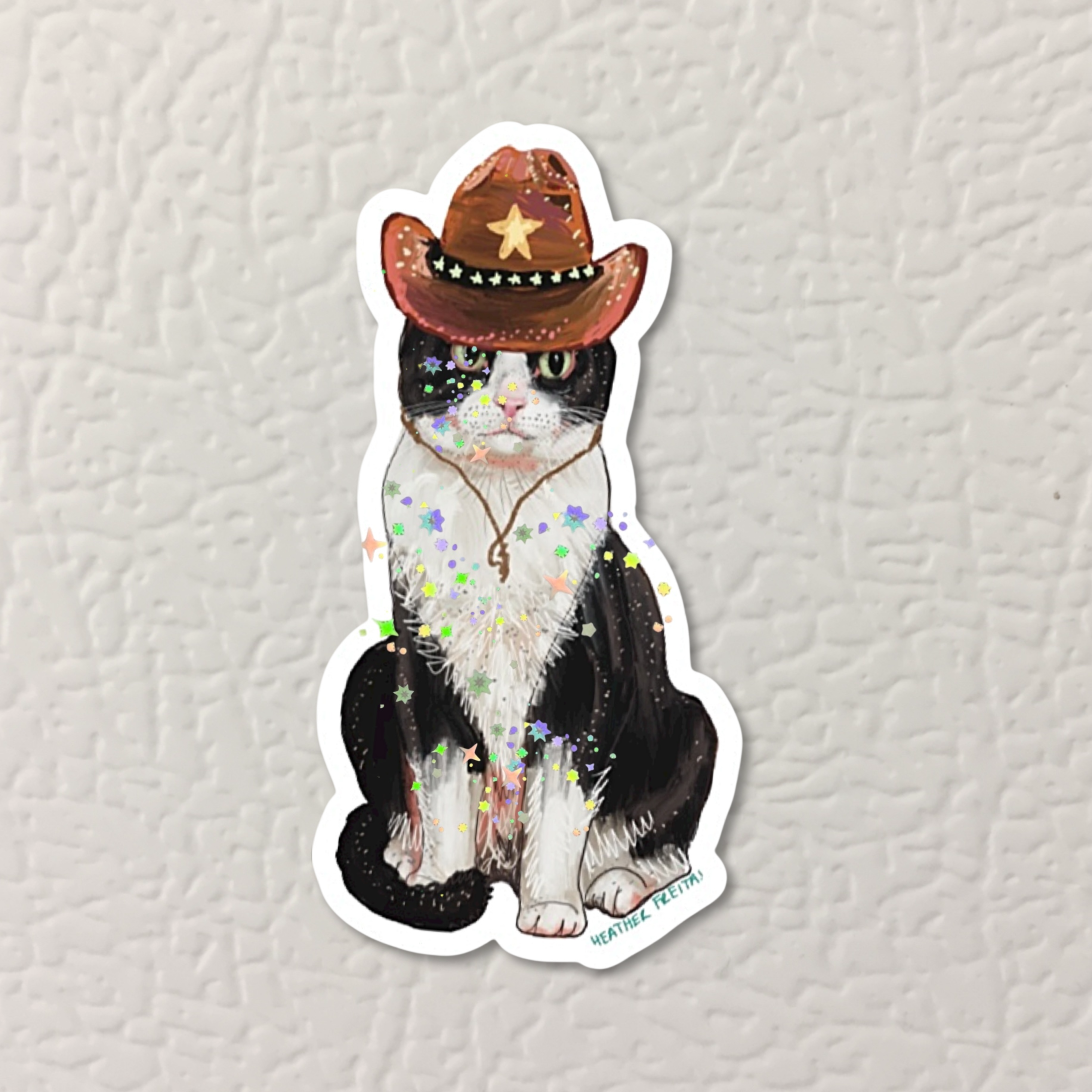 Cowboy Cat Magnet ( Die-Cut )