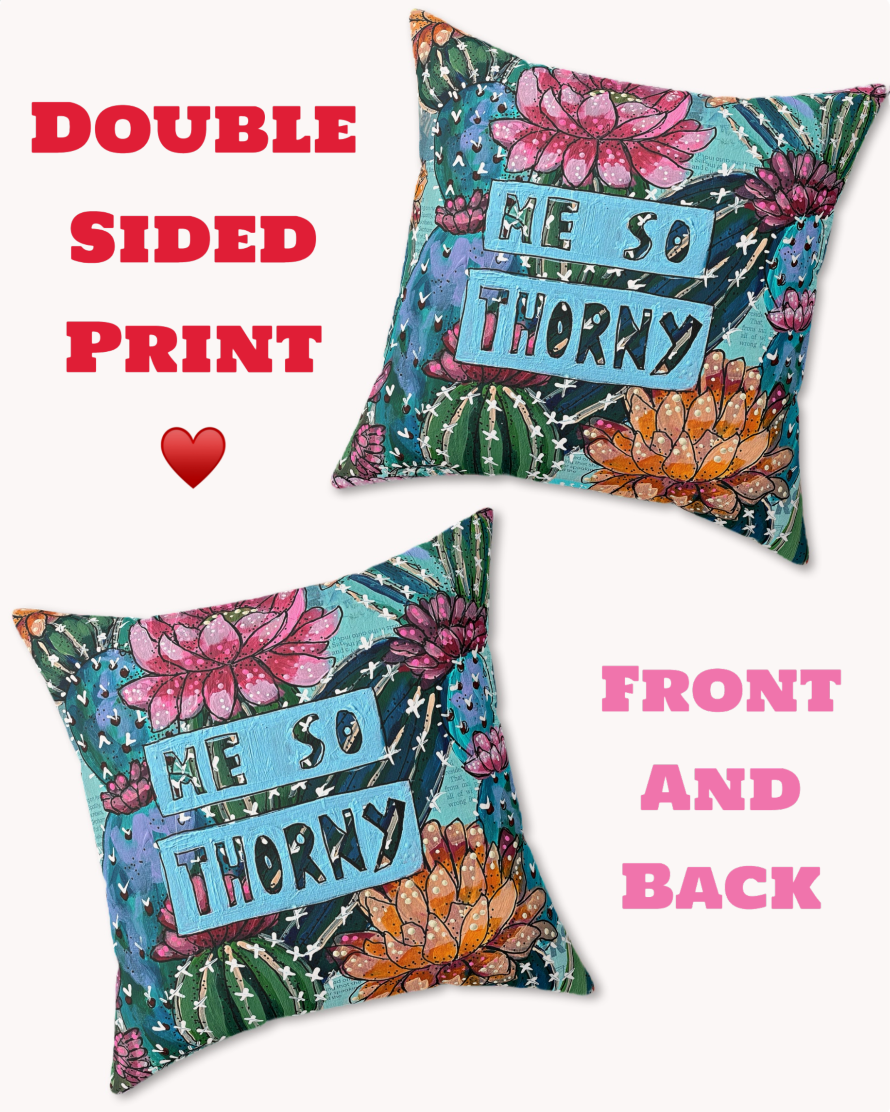 Me So Thorny Decorative Faux Suede Throw Pillow