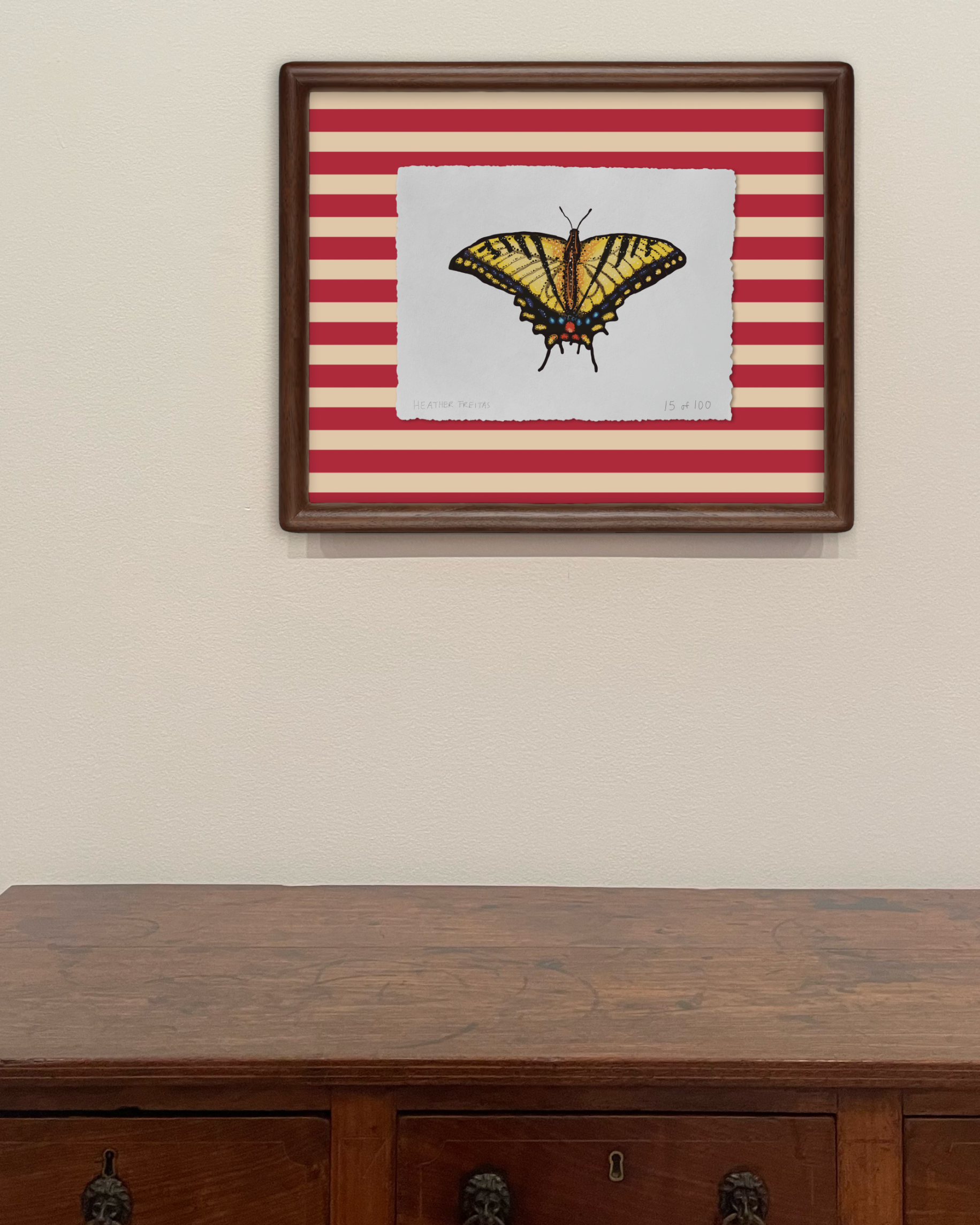 Yellow Swallowtail Butterfly Limited Edition Framed Print