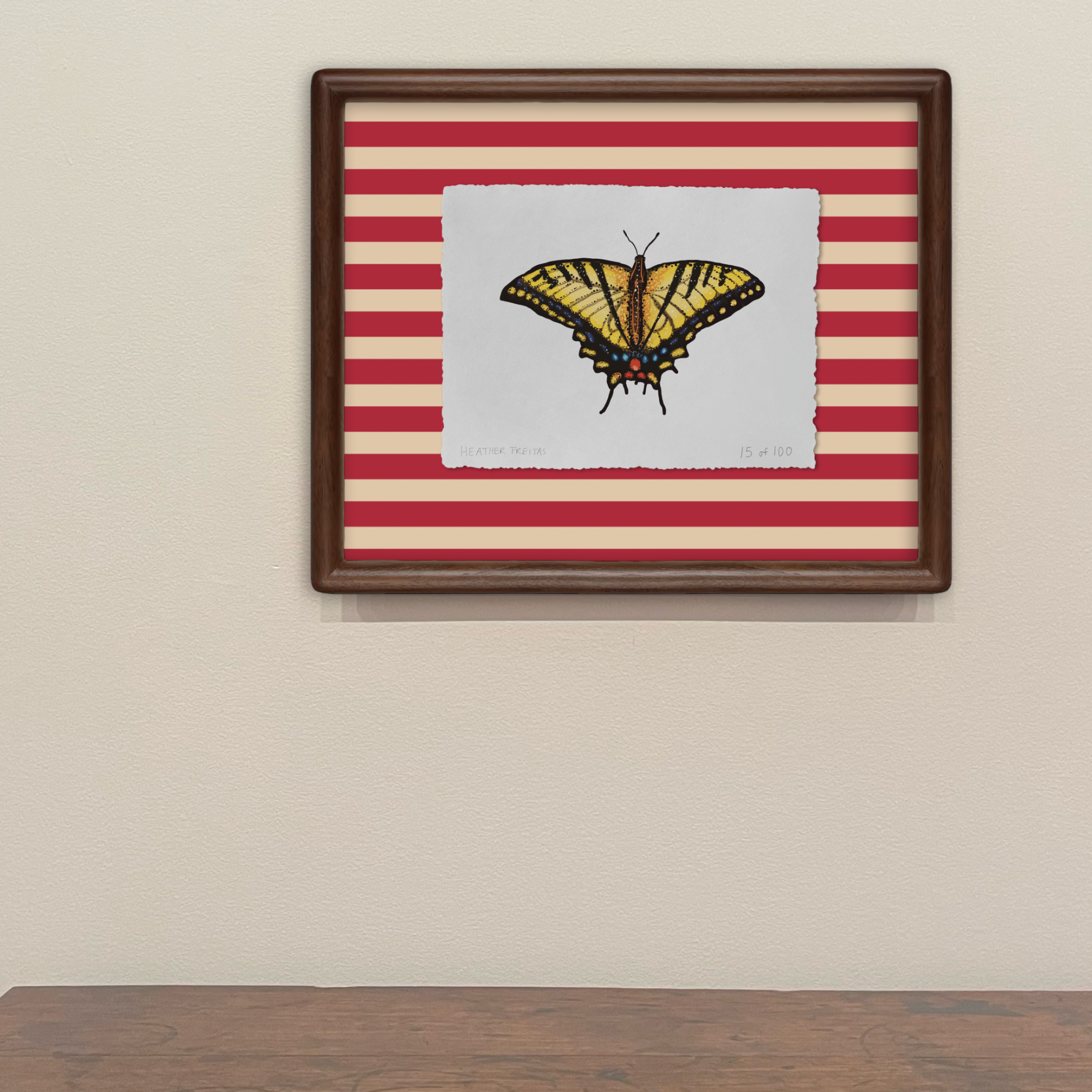 Yellow Swallowtail Butterfly Limited Edition Framed Print
