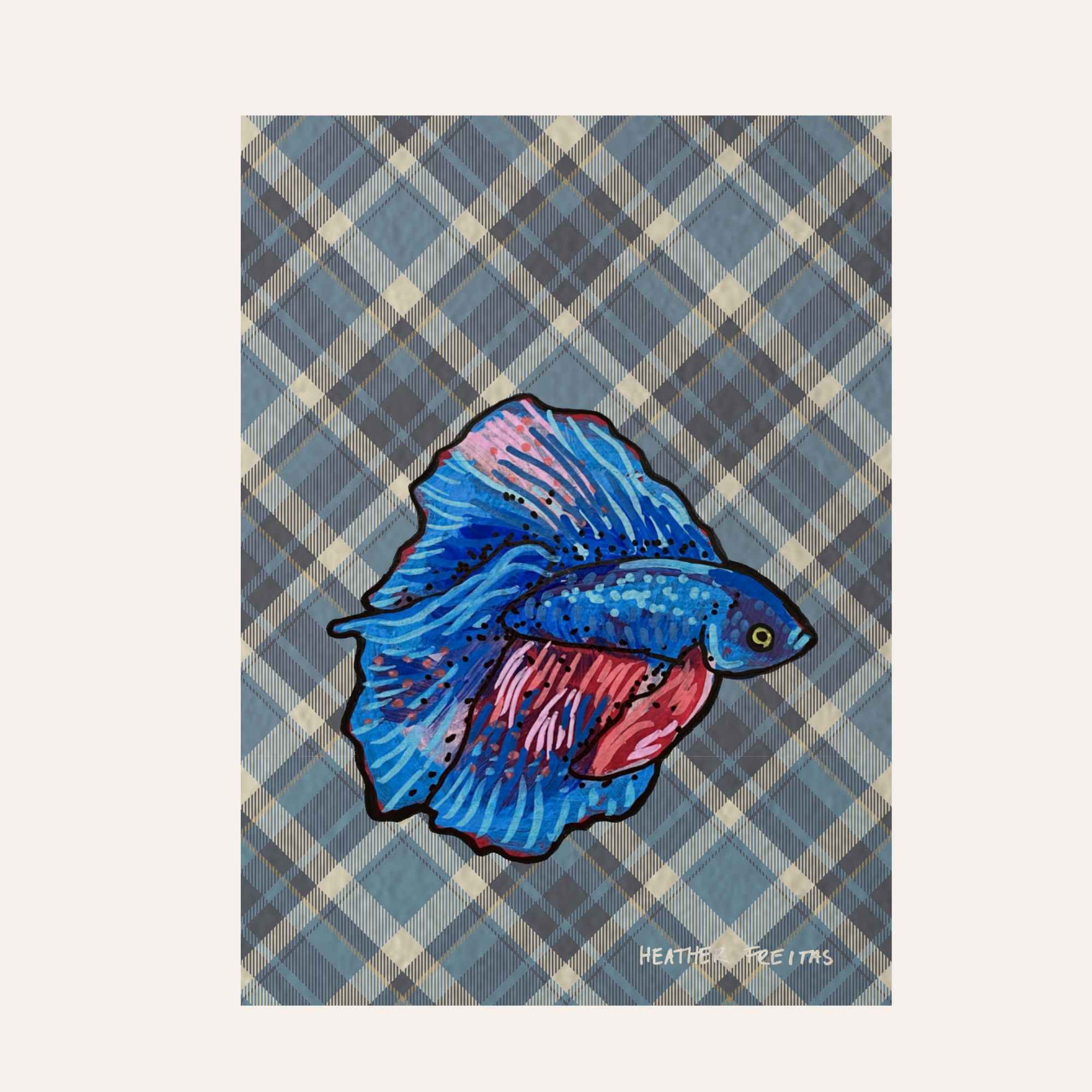 Blue Betta Mini Fine Art Print