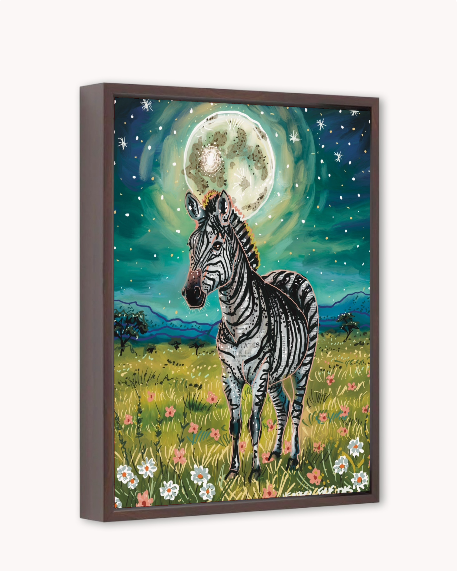 Floral Zebra Print