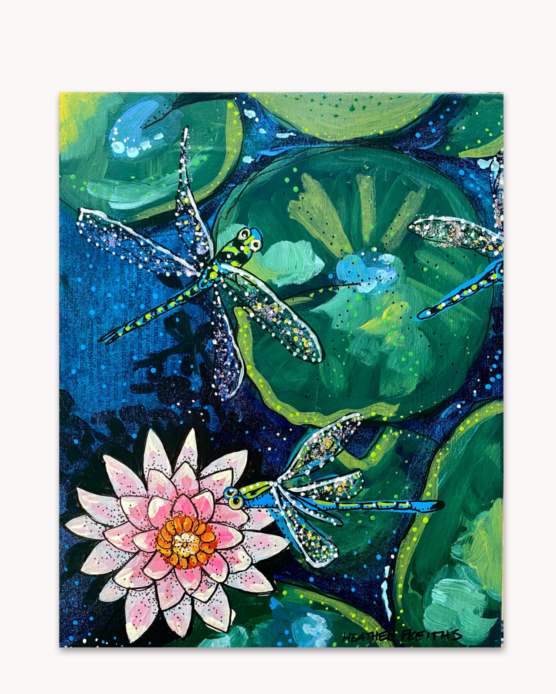 Dragonfly Lily ( Original Painting )