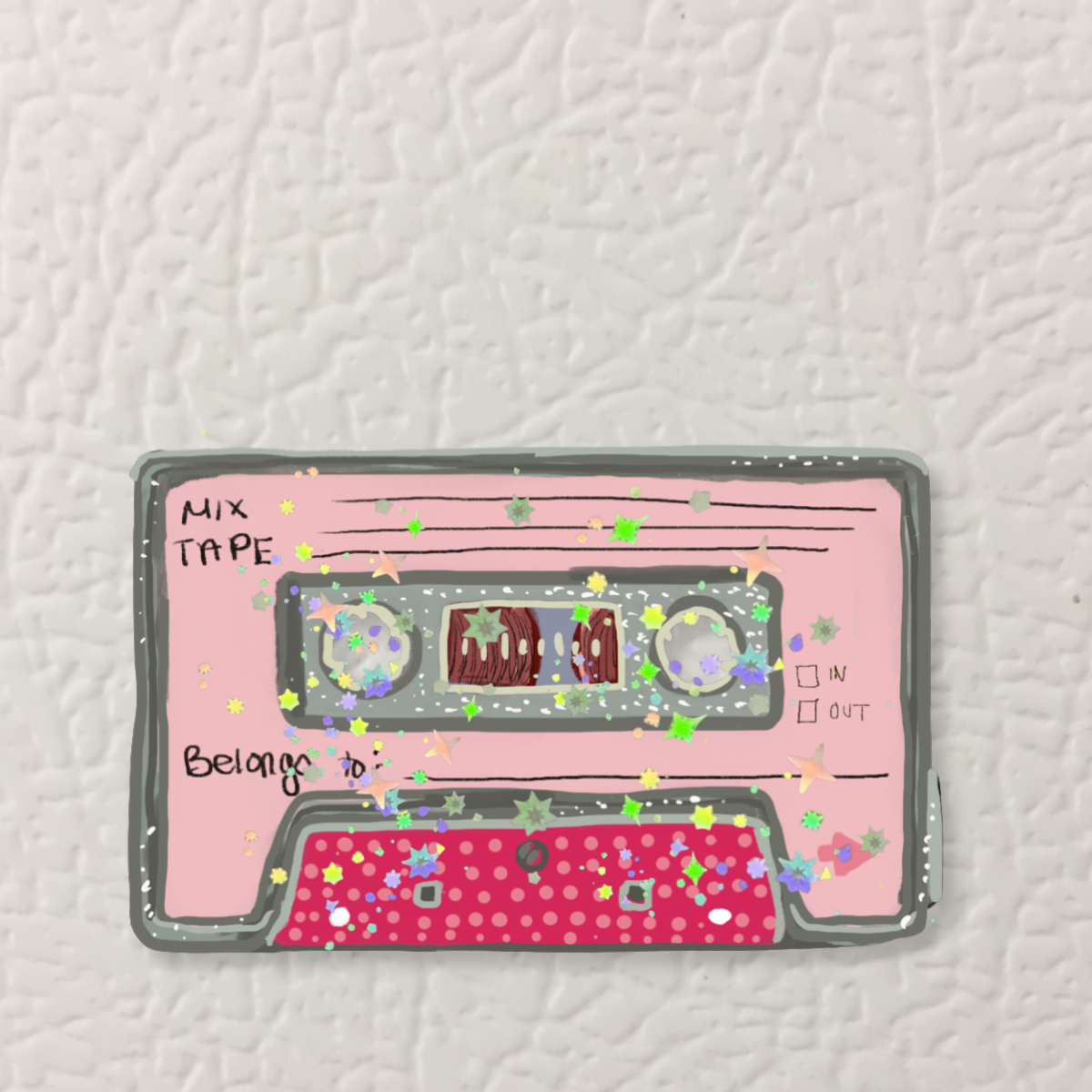 Pink Mixtape Magnet ( Die-Cut )