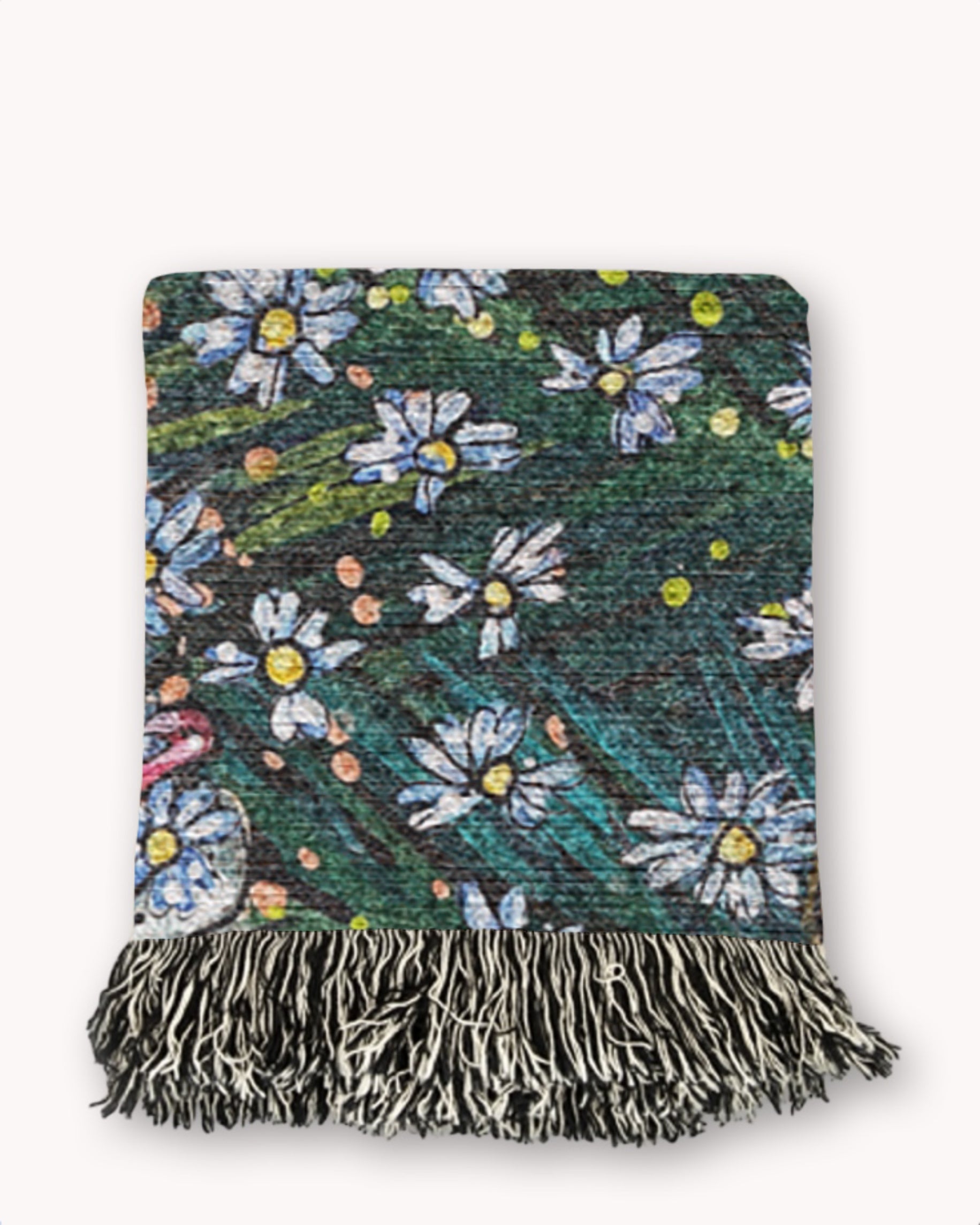 Jaguar Daisy Woven Blanket