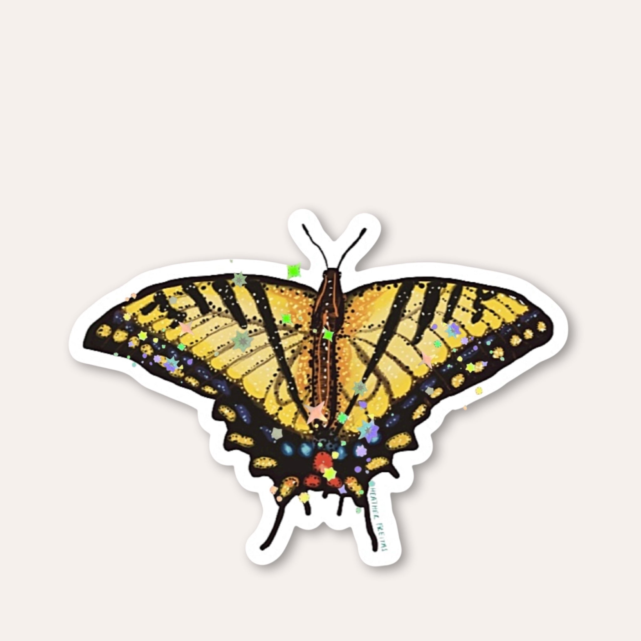 Yellow Swallowtail Butterfly Sticker