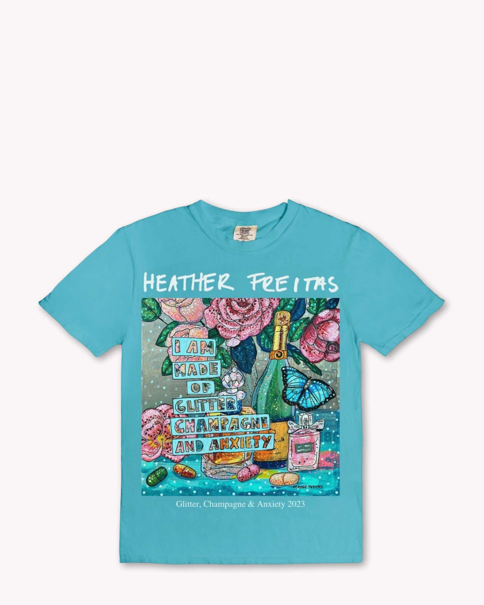 Glitter, Champagne & Anxiety Tee