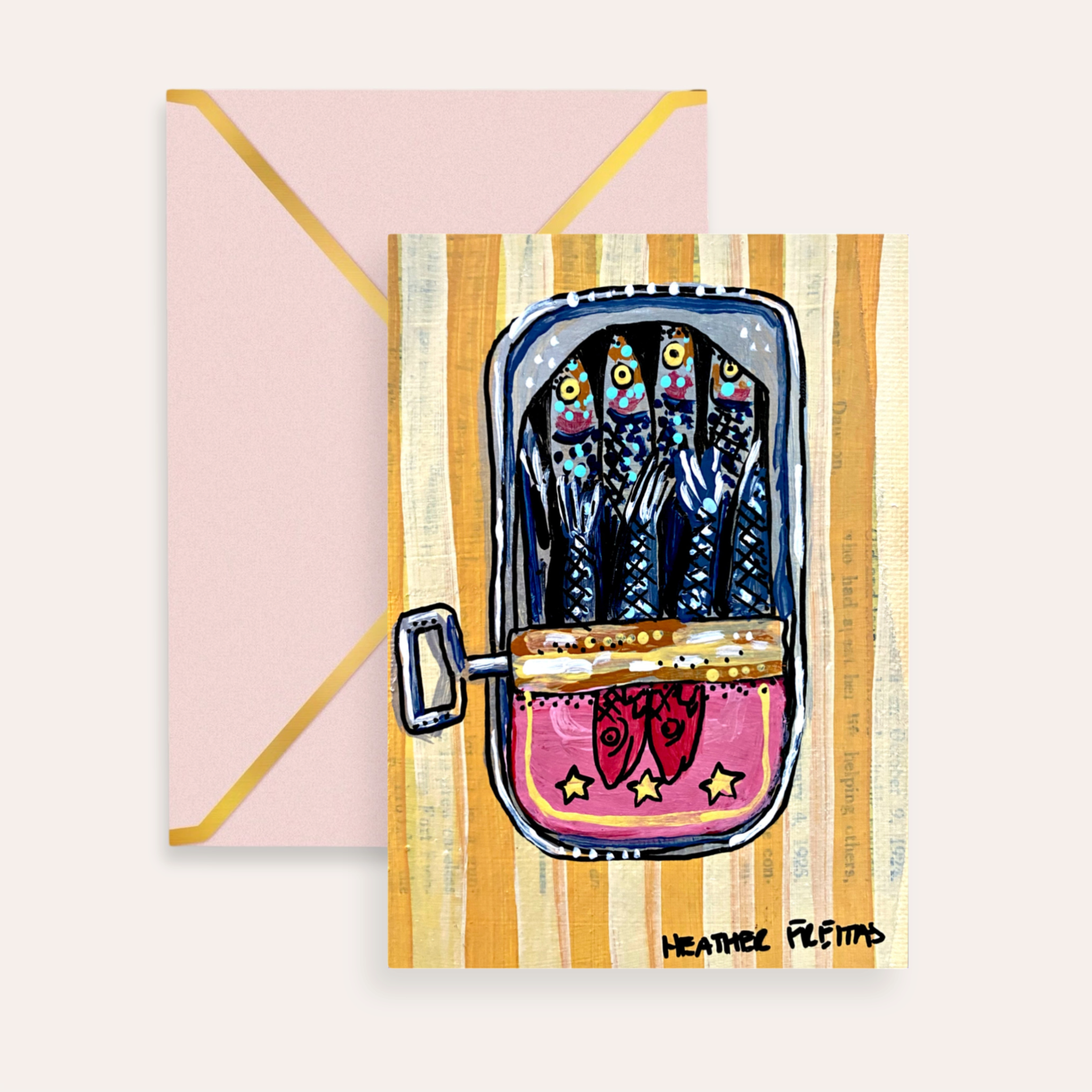 Sardines Fine Art Greeting Card