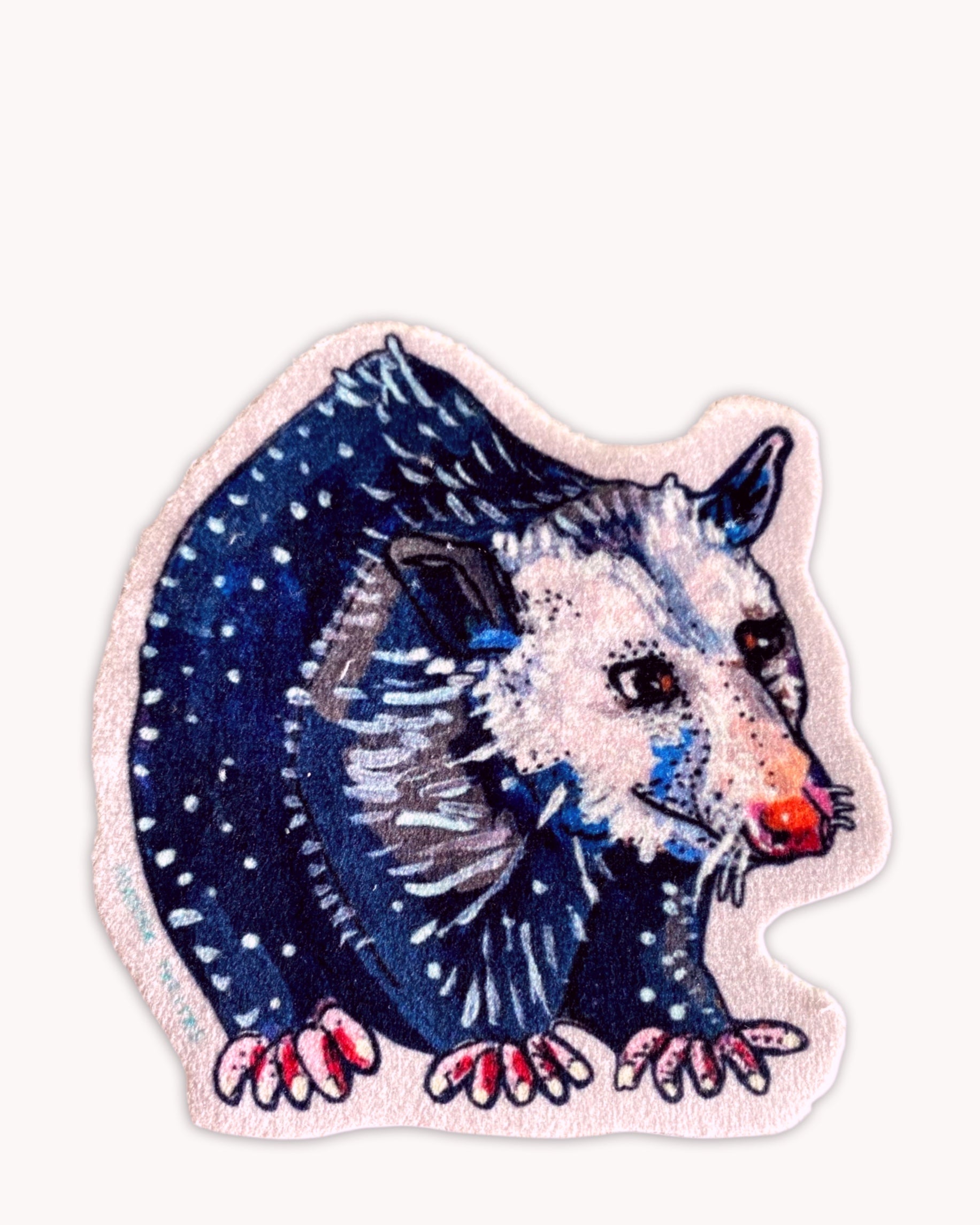 Opossum - Sew On Velveteen Patch