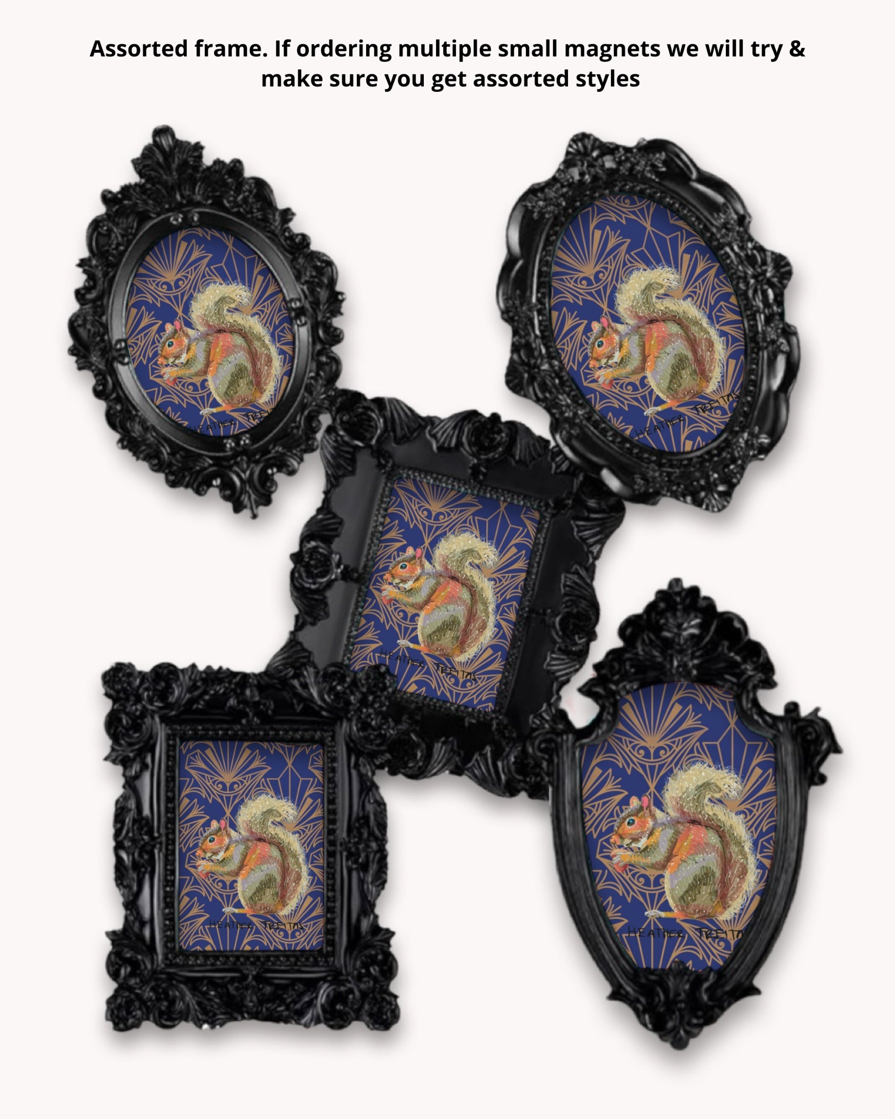 Squirrel Framed Magnet ( Small )
