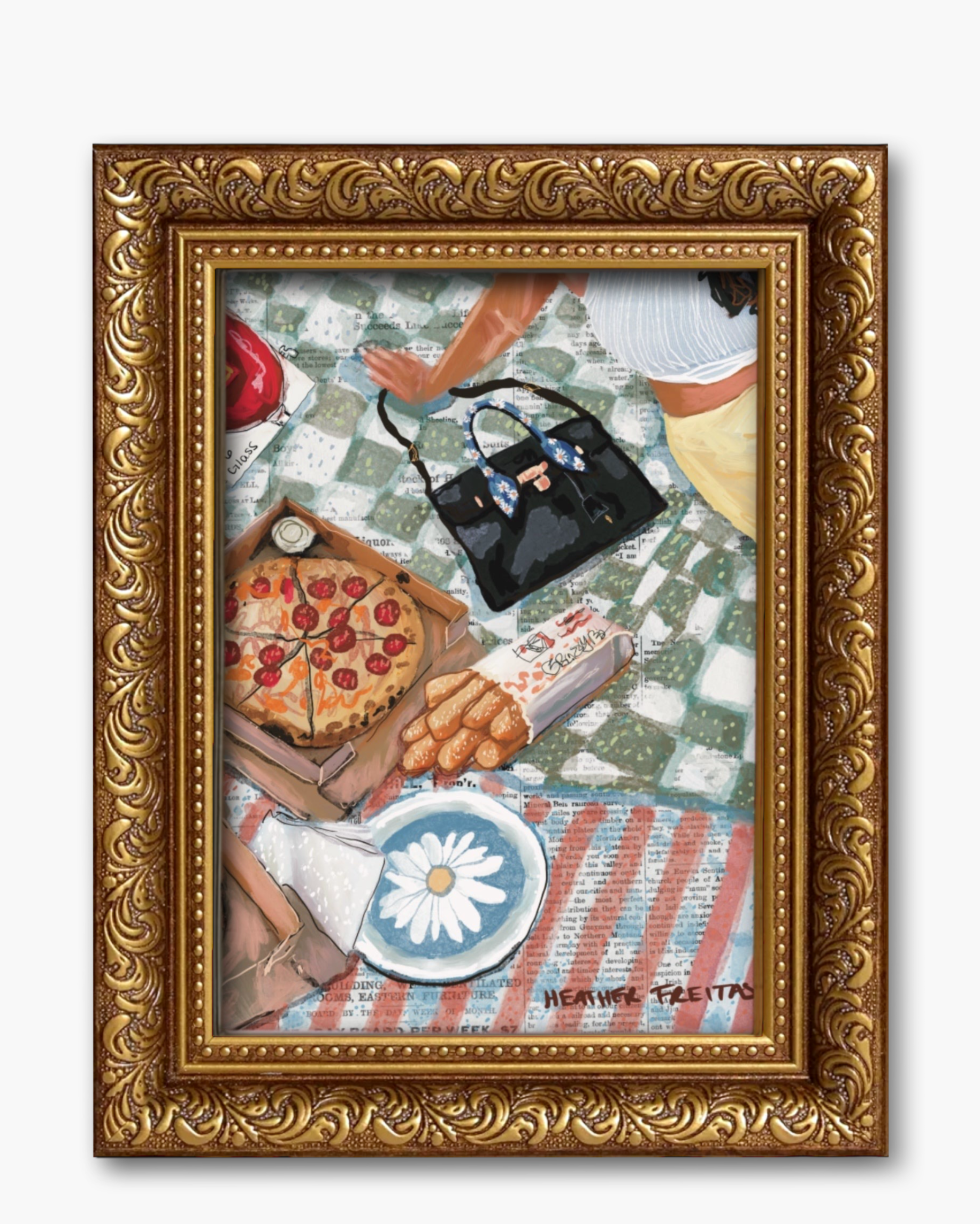 Picnic Fine Art Magnet ( Large )
