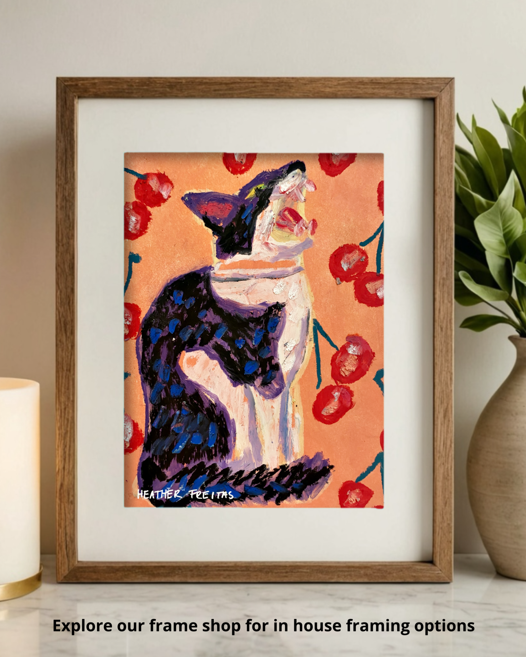Cherry Bomb Cat - Limited Edition Print