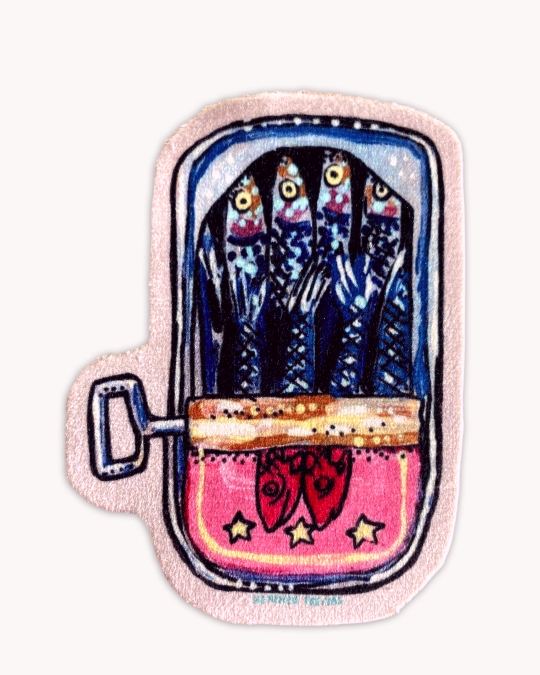 Sardines - Sew On Velveteen Patch