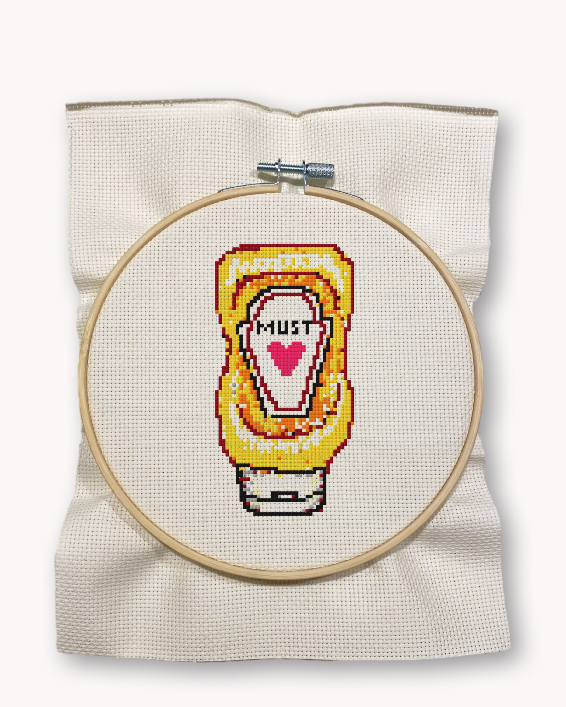Mustard Sauce Cross Stitch Kit ( LG 5 inch )