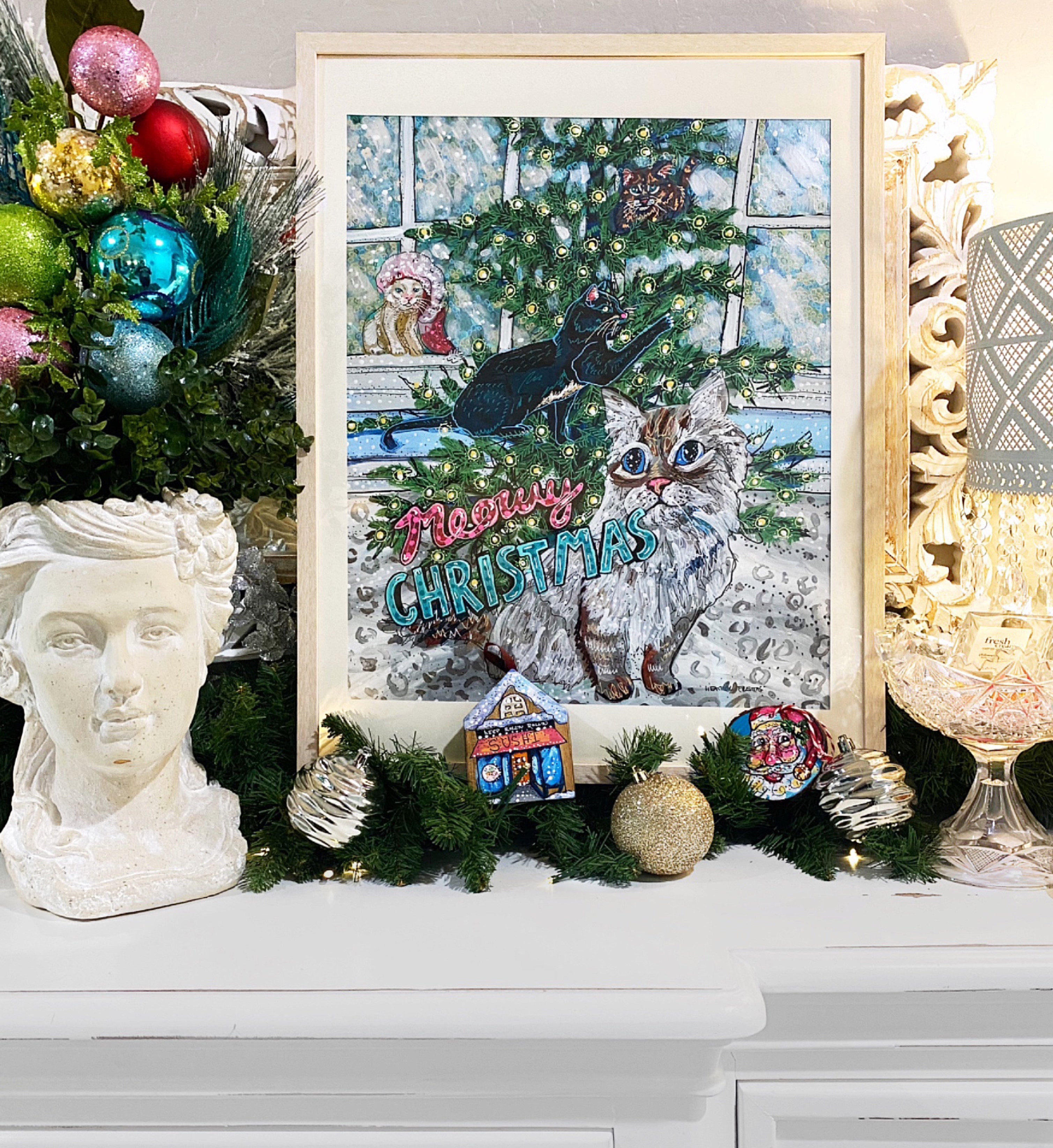 Meowy Christmas ( Original Painting )