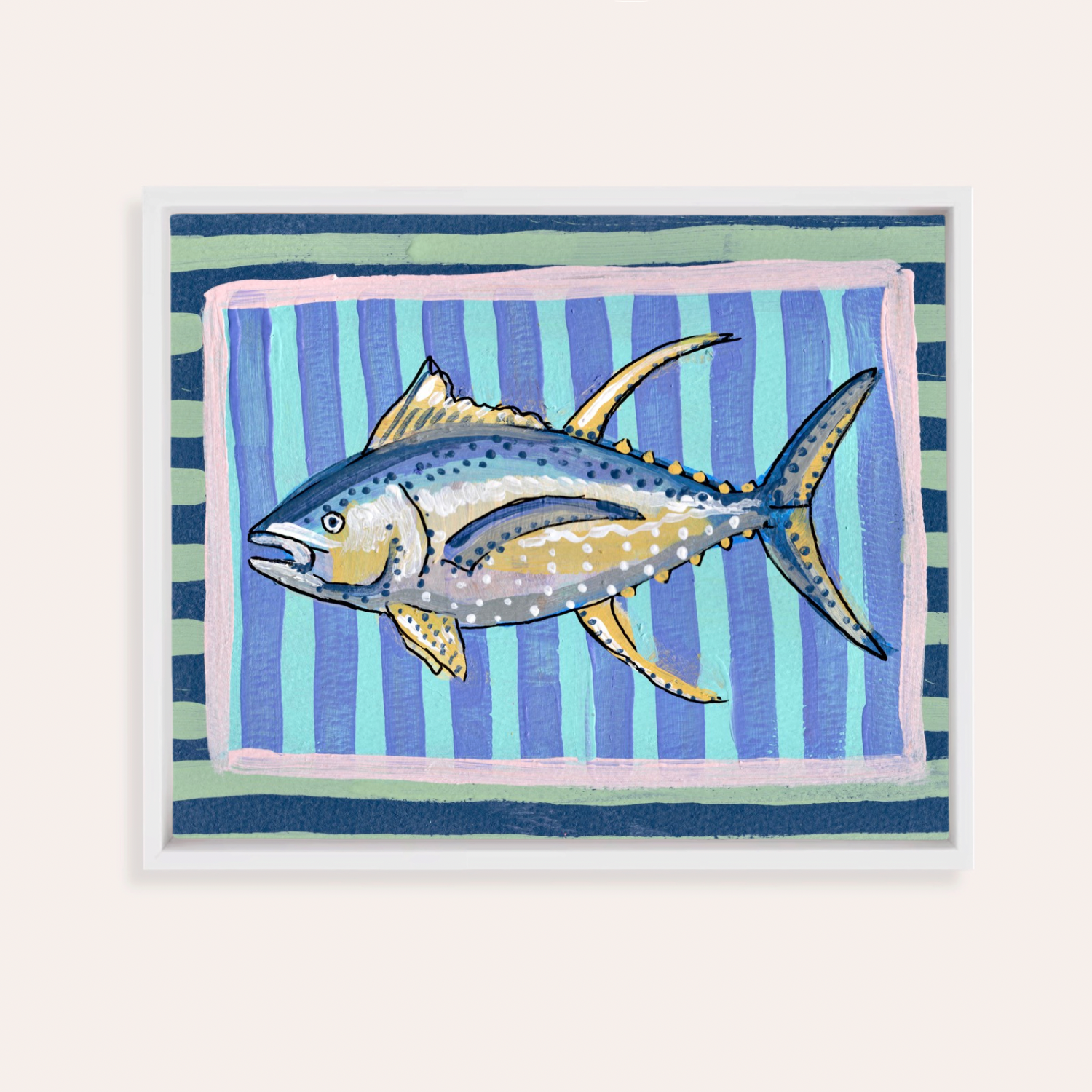 Blue Fin Tuna Framed Fine Art Canvas Print