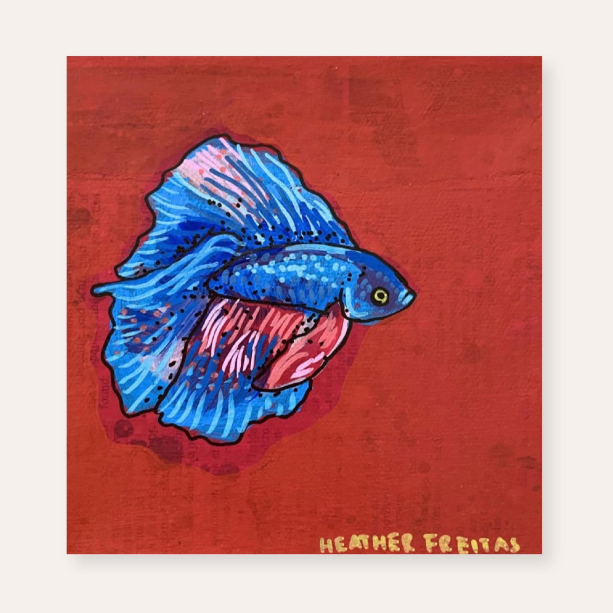Blue Betta ( original painting )