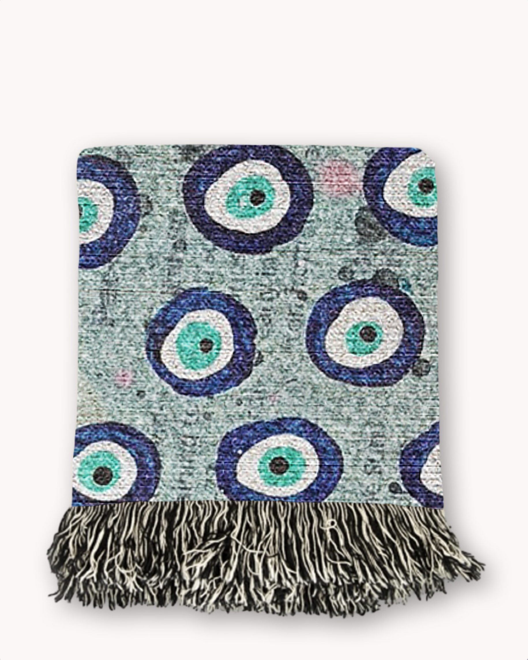 Evil Eye Blues Woven Blanket