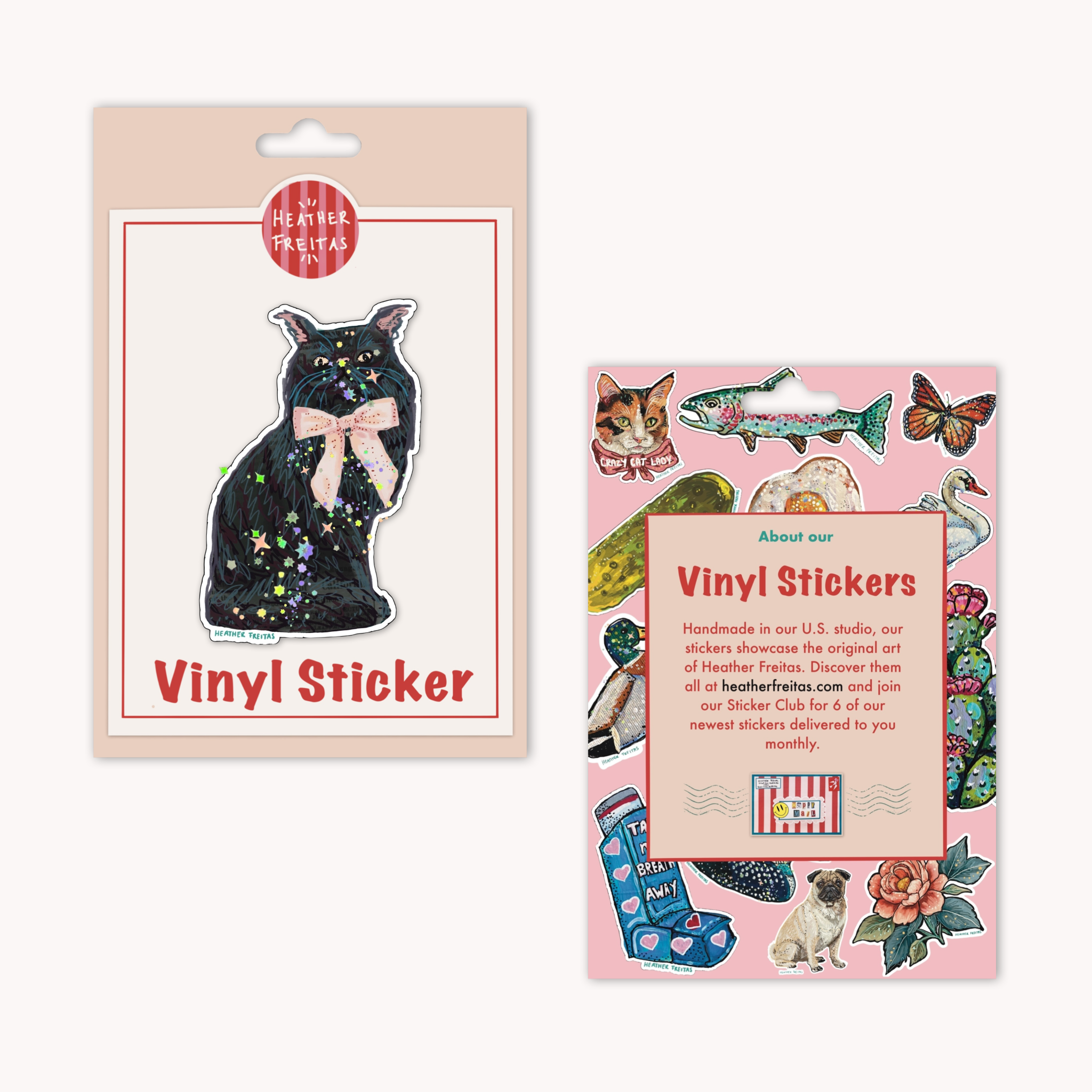 Black Persain Cat Sticker