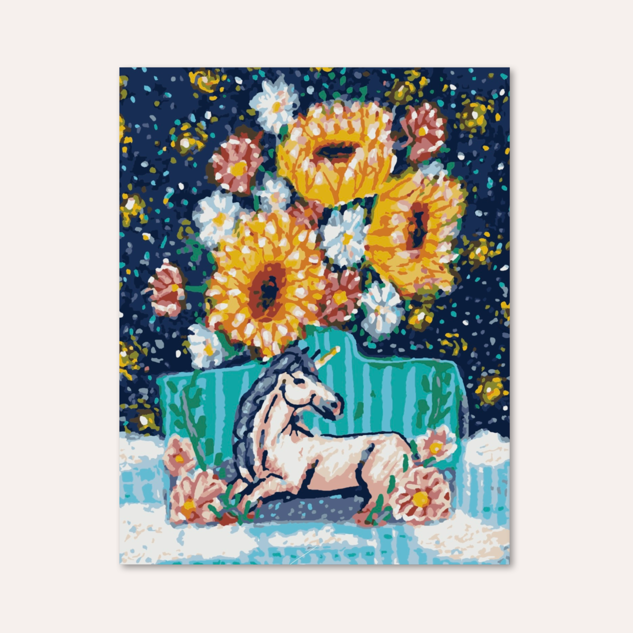 Dusk to Dawn Unicorn Vase - Paint by Numbers Kit
