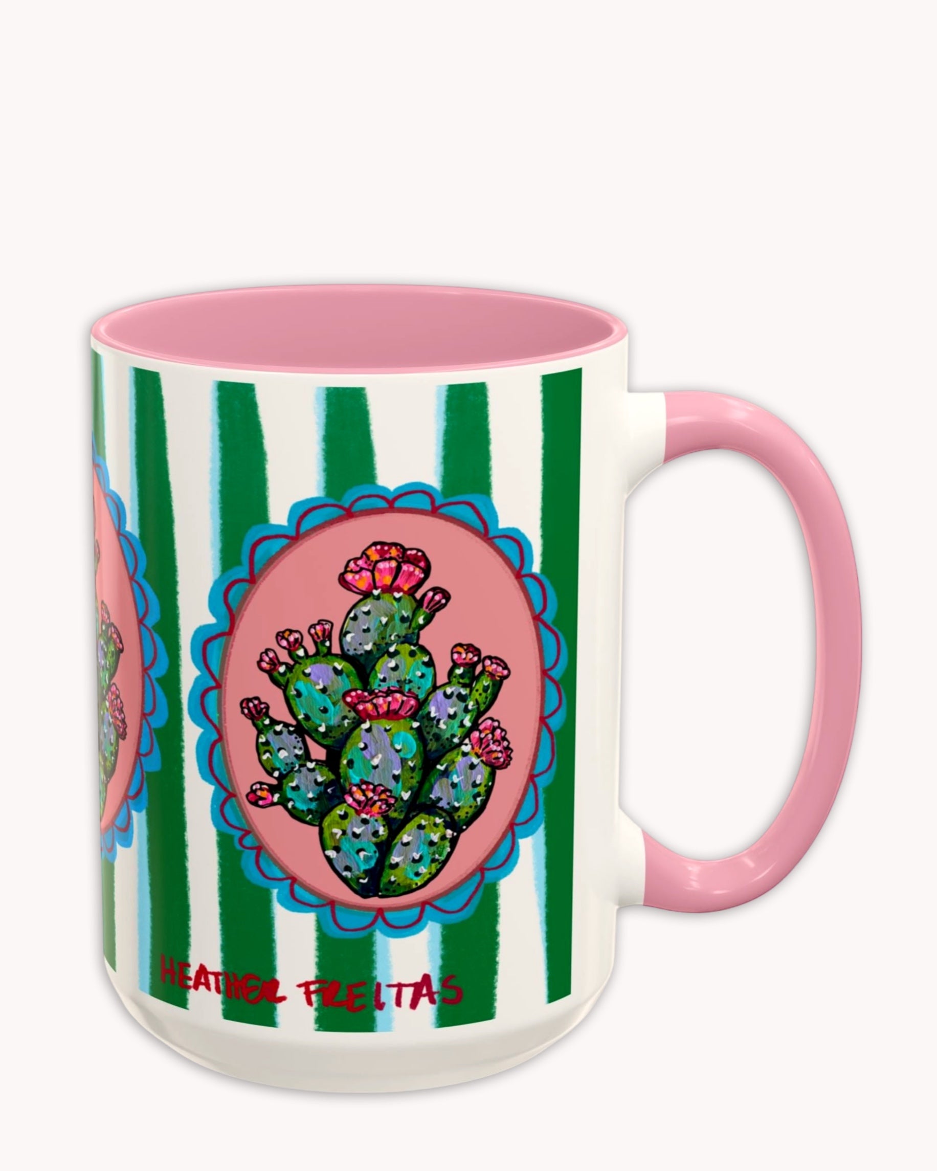 Prickly Pear Cactus Coffee Mug 15oz