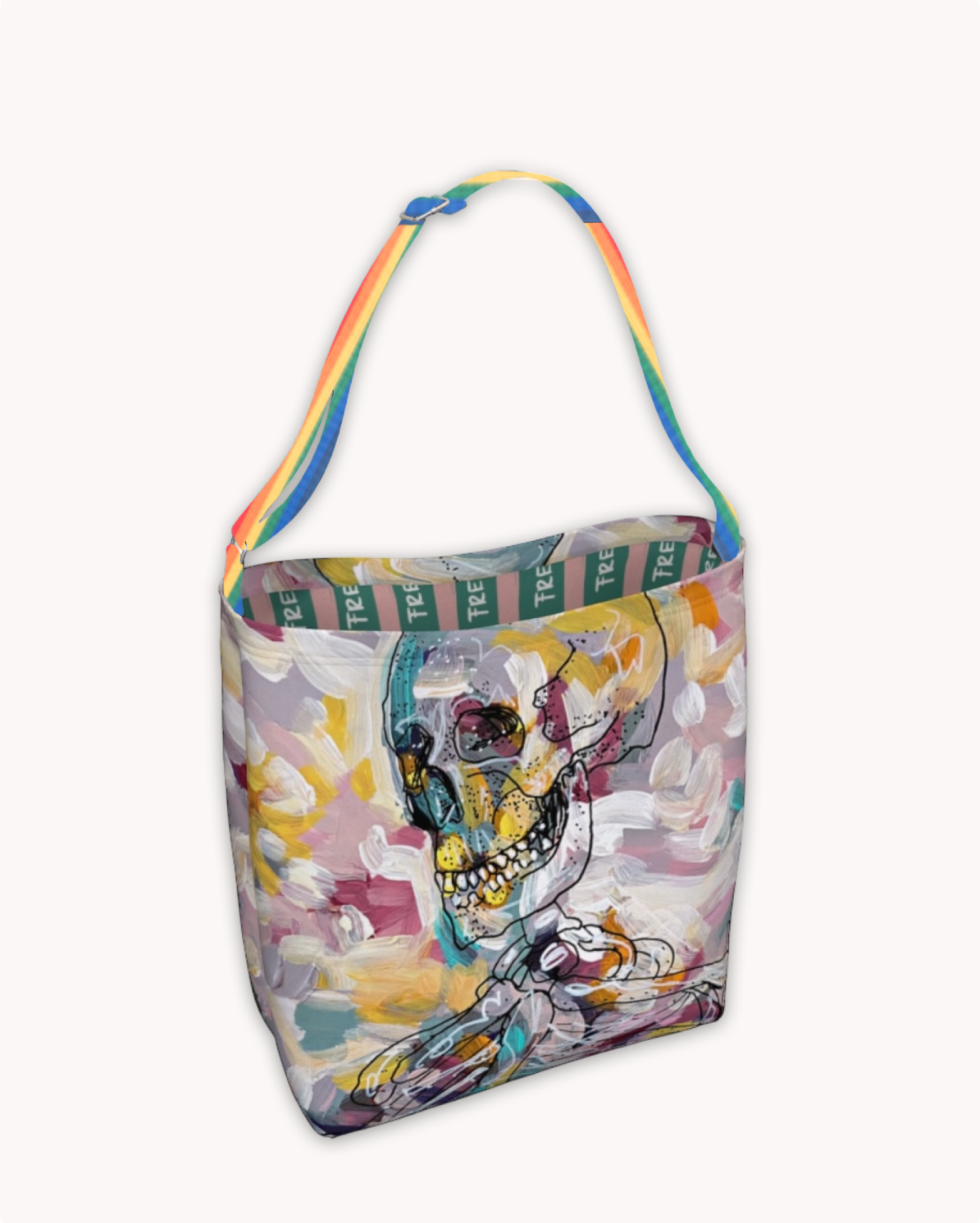 Pastel Skeleton Tote