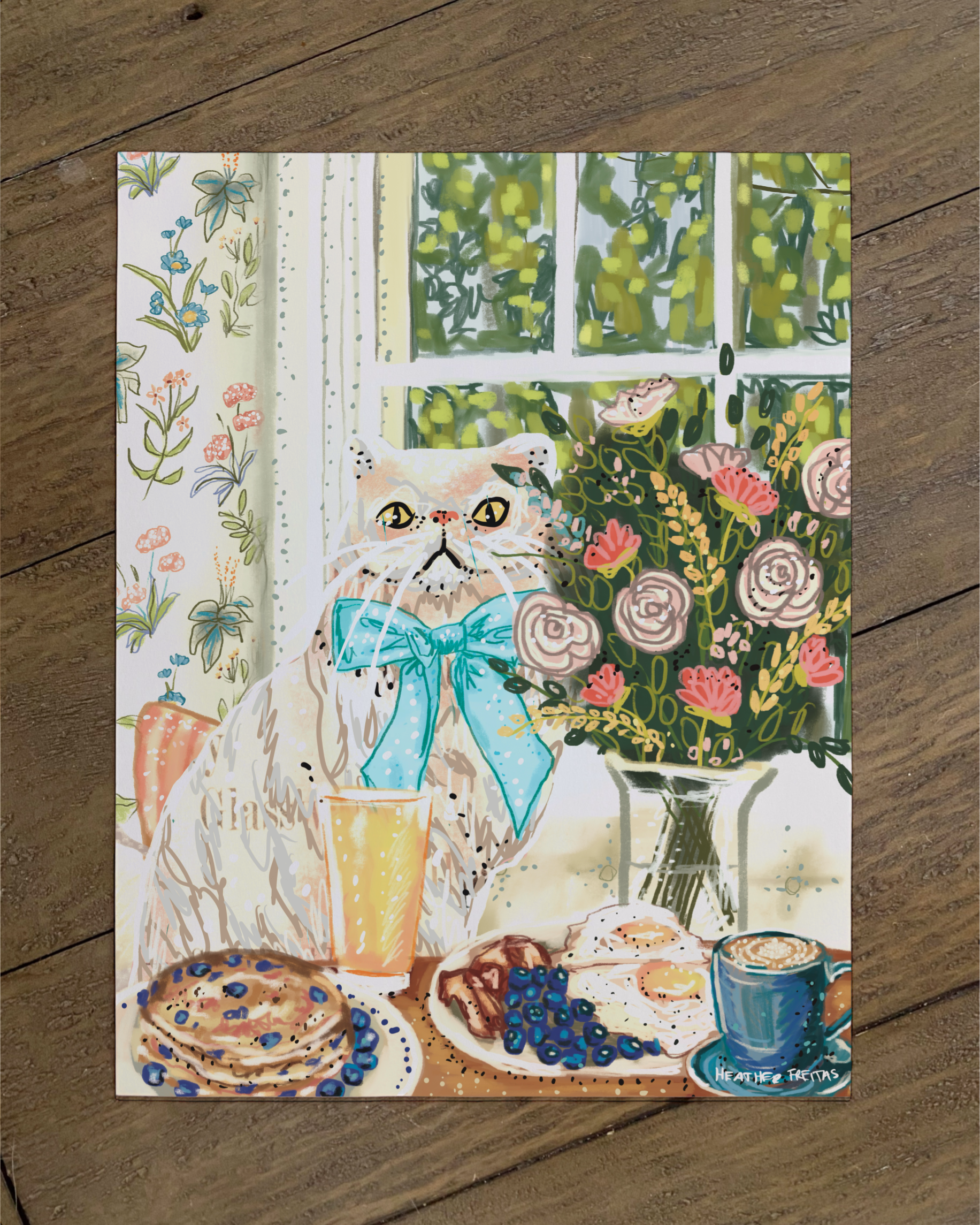 Persain cat - Build Your Pet Portrait Paper Print