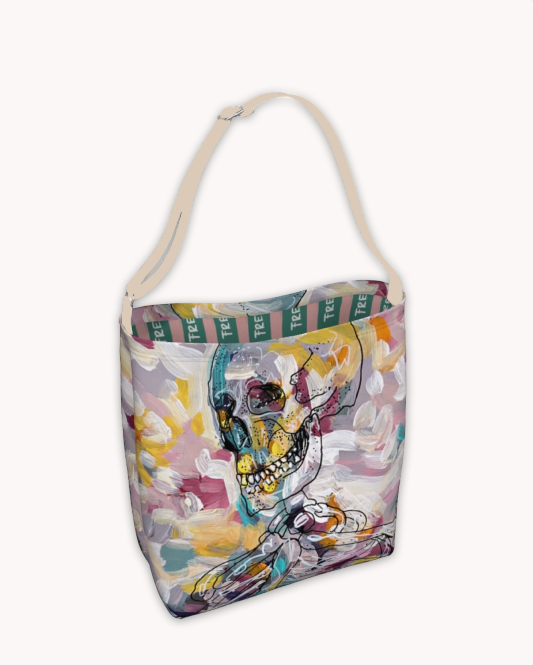 Pastel Skeleton Tote