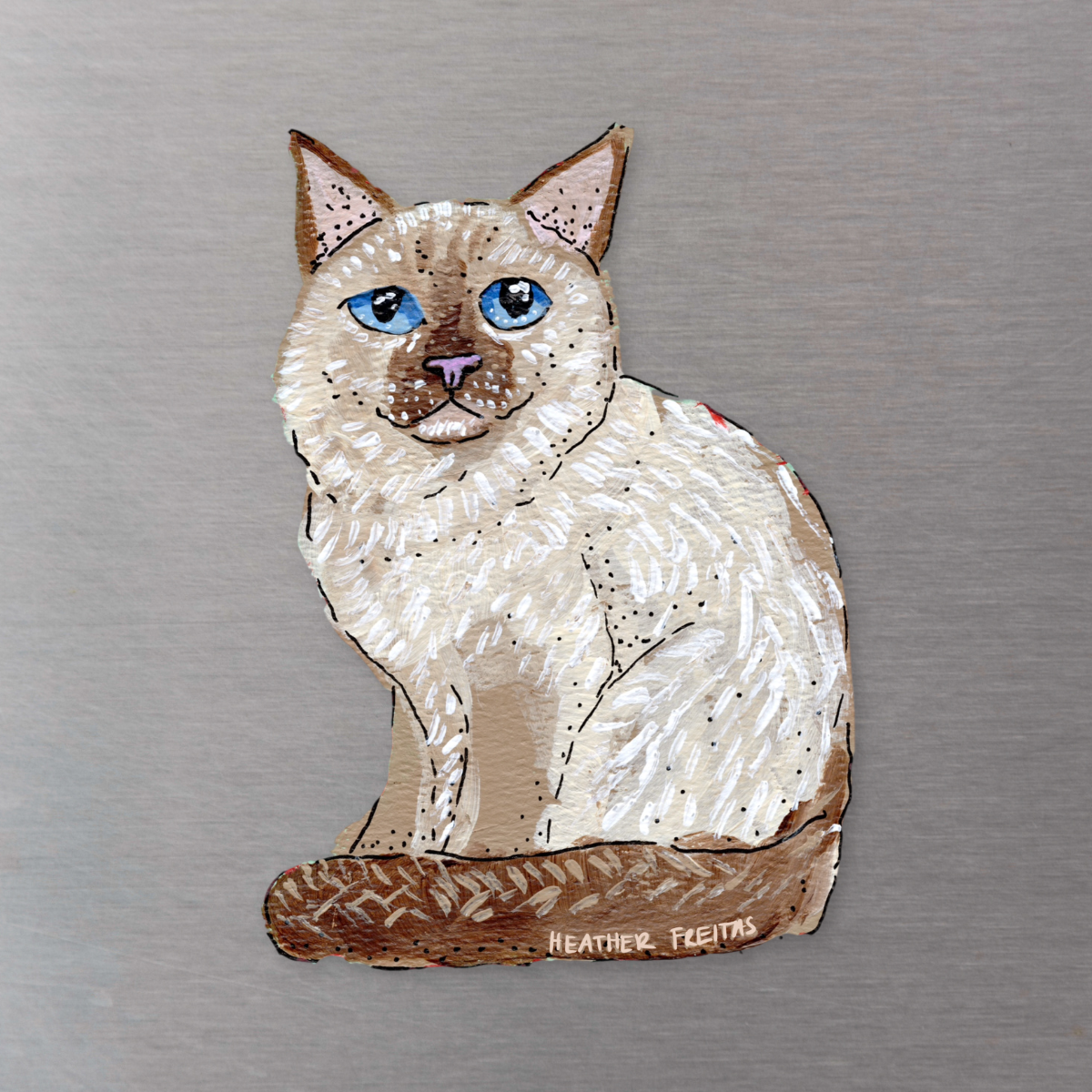 Birman Cat Magnet ( Die-Cut )