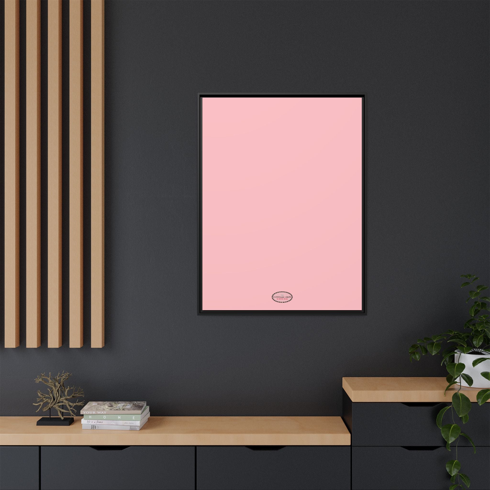 Pink Expressions Framed Canvas Print
