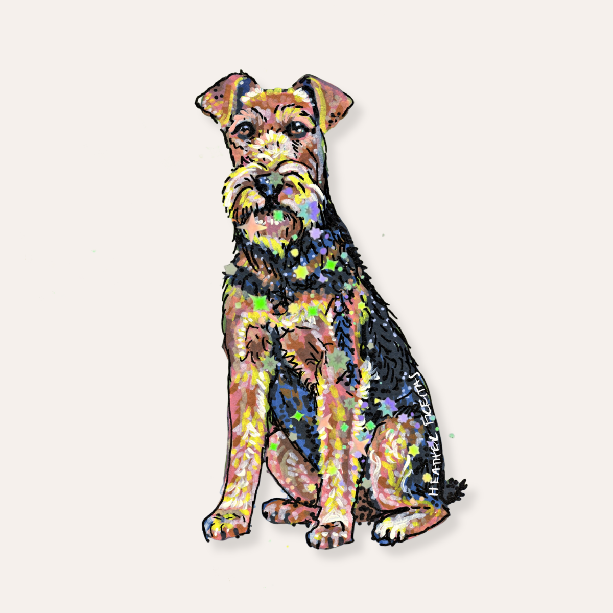 Airedale Dog Sticker