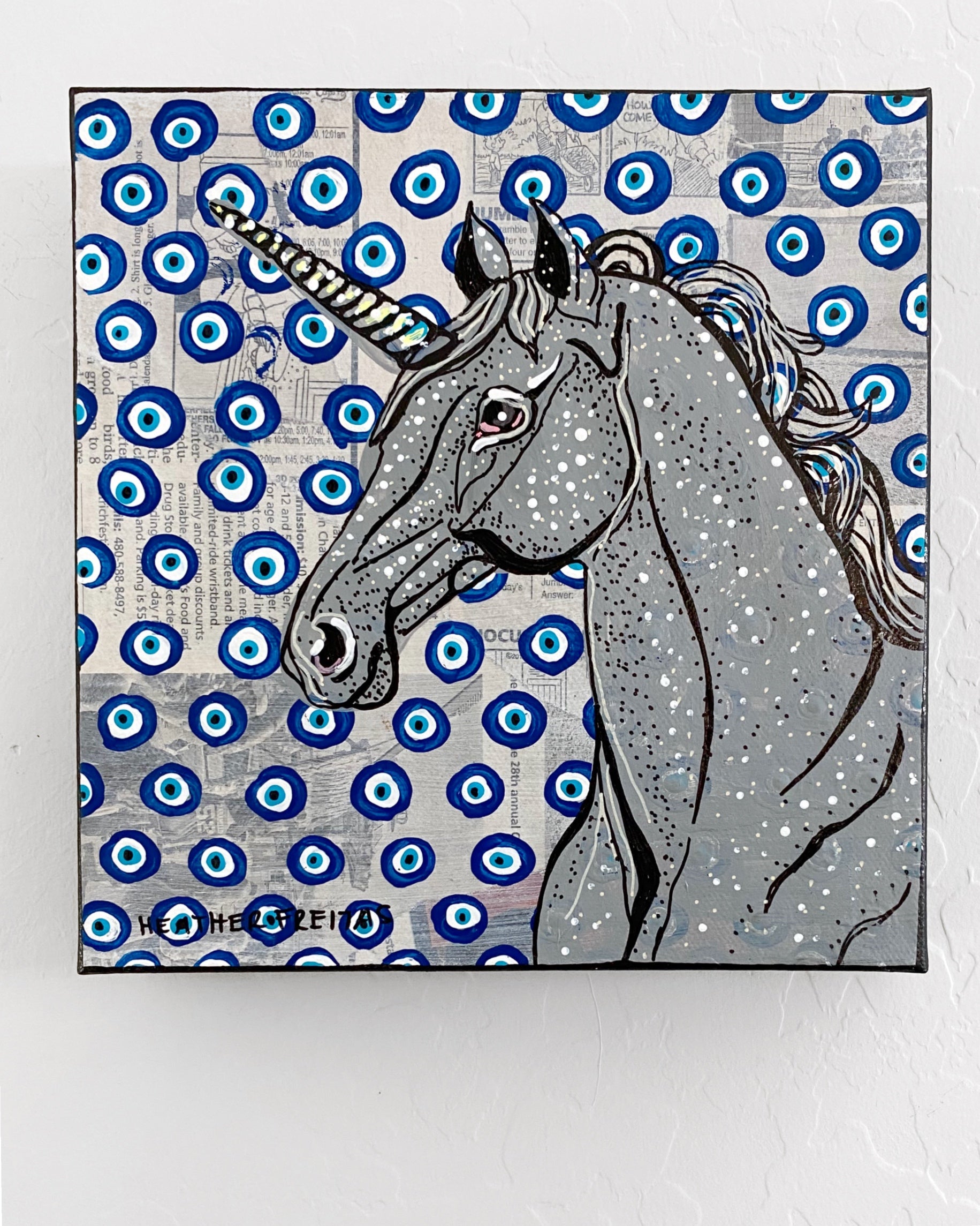 Evil Eye Stone Unicorn ( Original Painting )