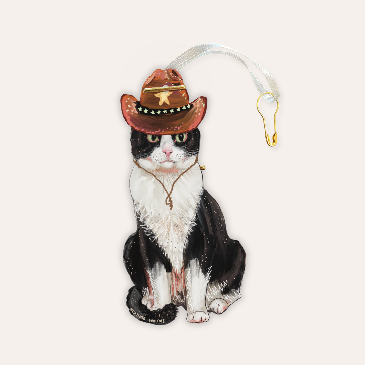 Cowboy Cat Gift Tag