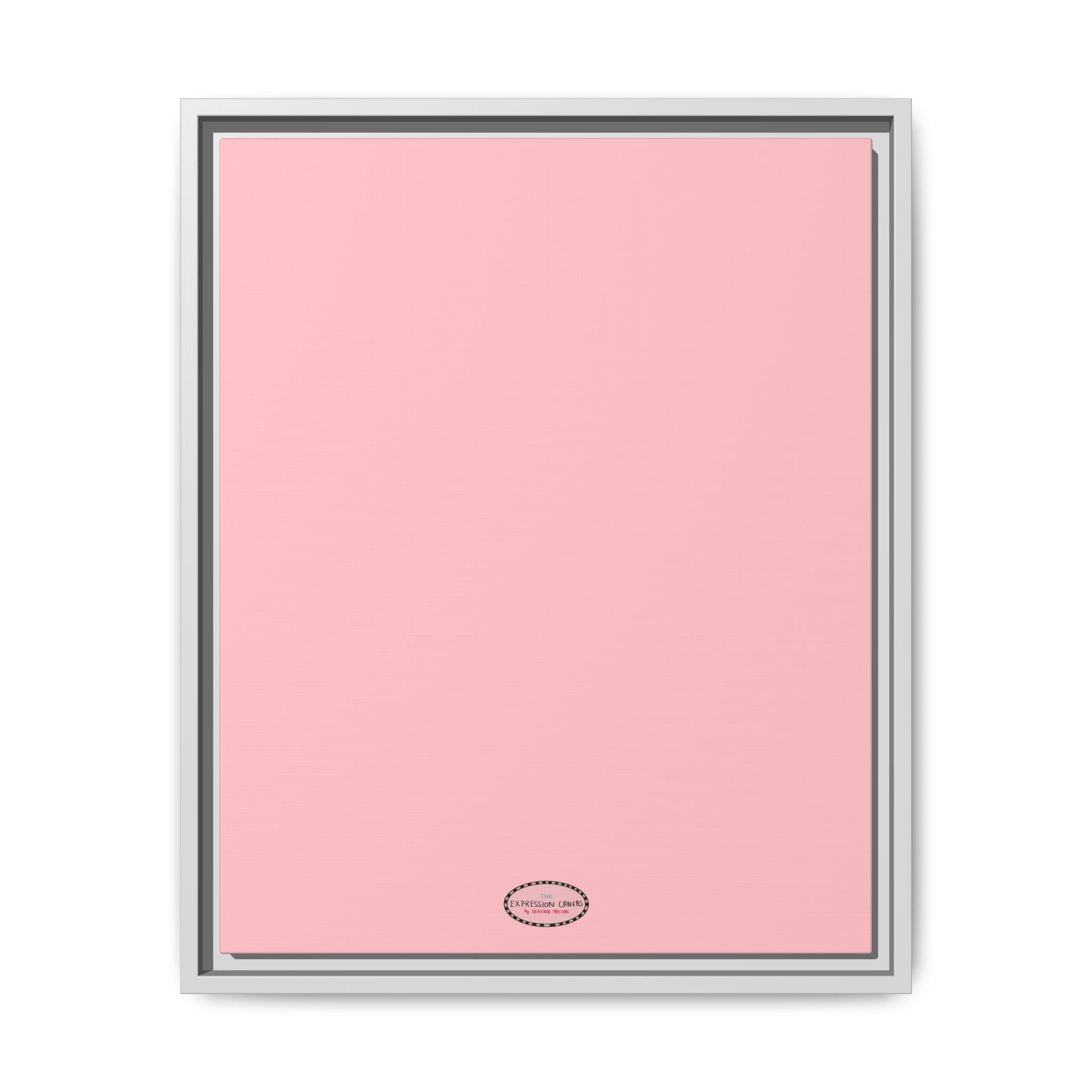 Pink Expressions Framed Canvas Print
