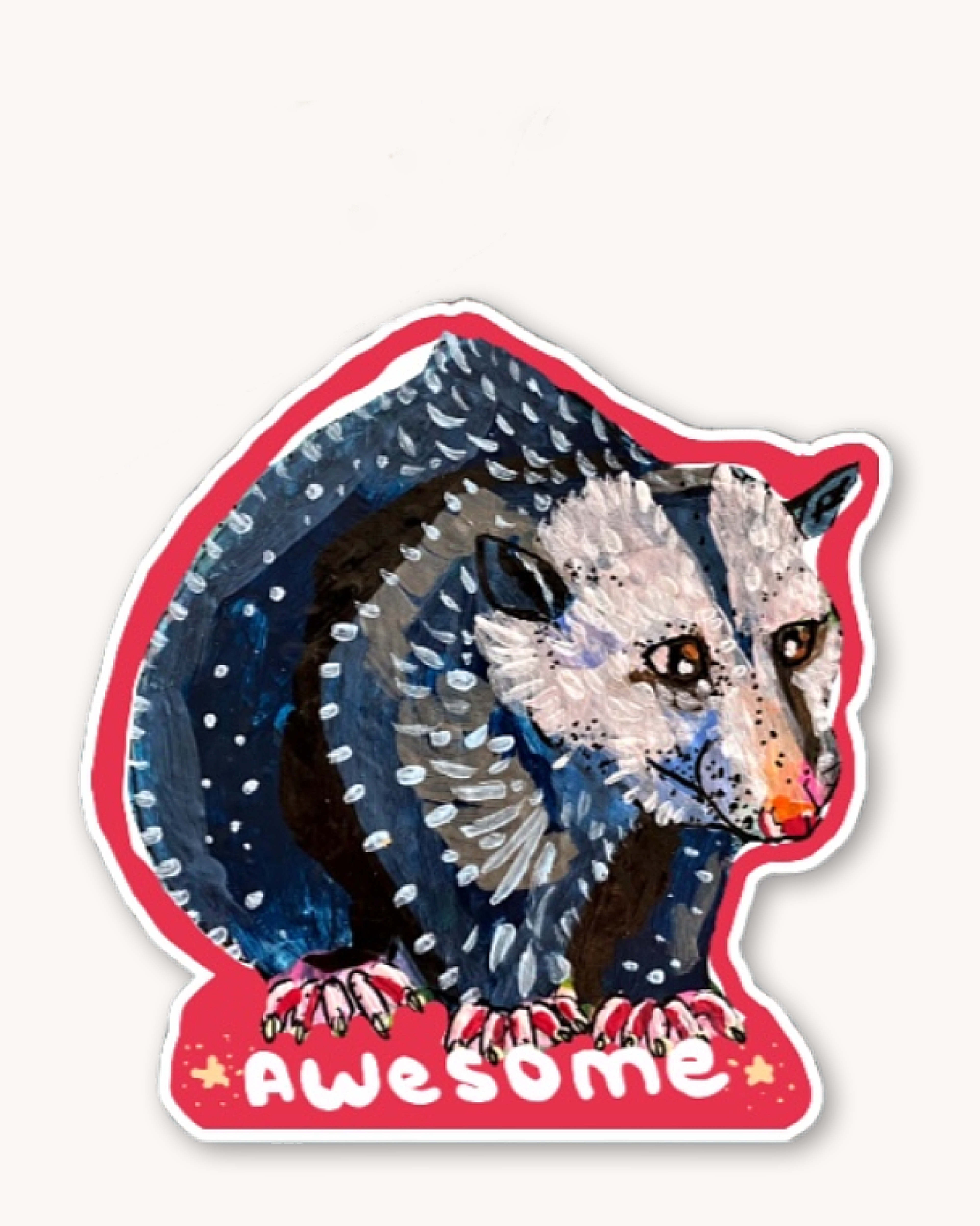 Awesome Opossum Sticker