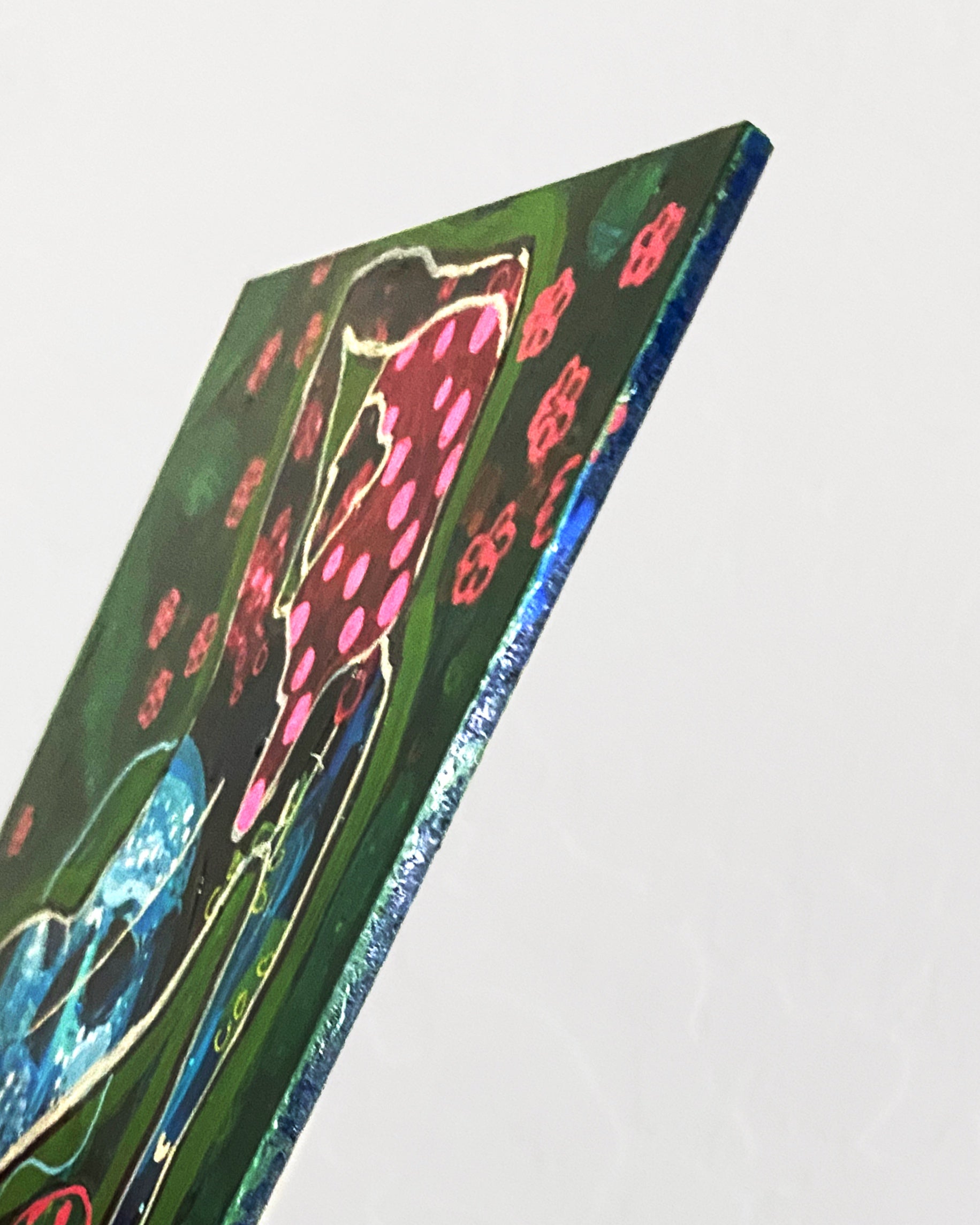 Pieces Of Me Blue Mushroom Forest Skull ( Original Painting )