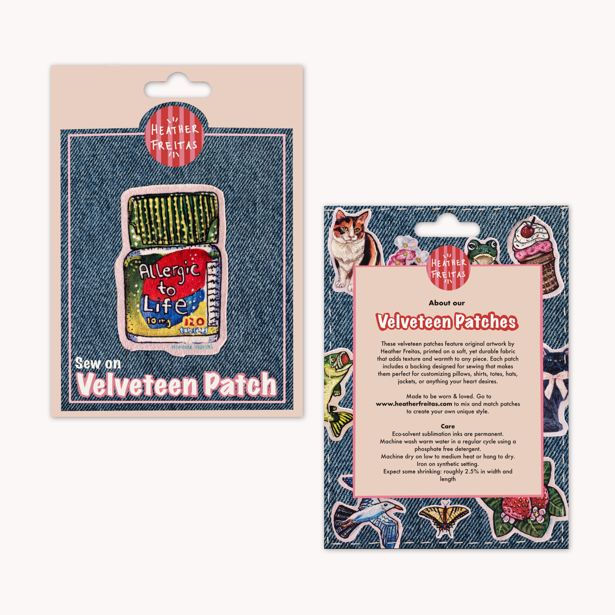 Allergic To Life - Sew On Velveteen Patch