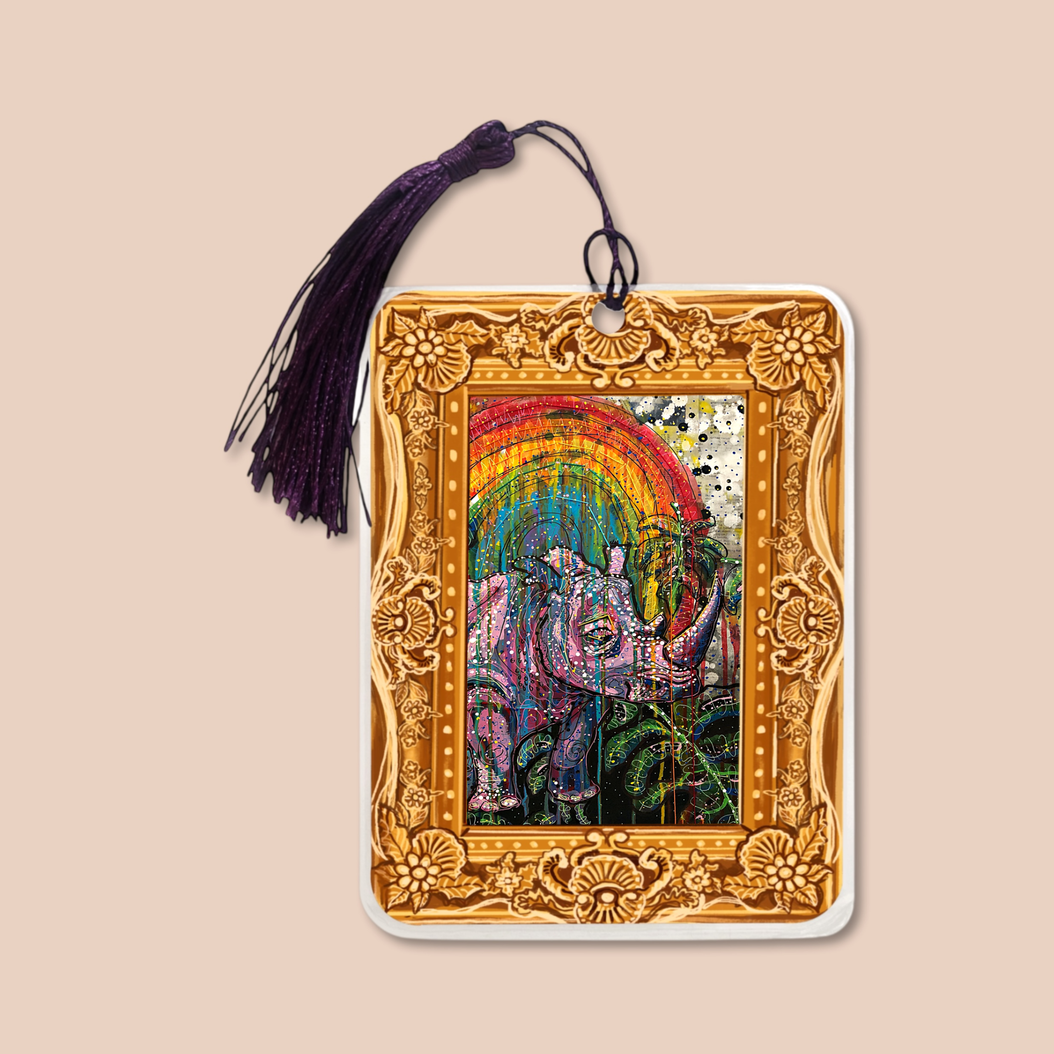 Save The Fat Unicorn Fine Art Painting Bookmark