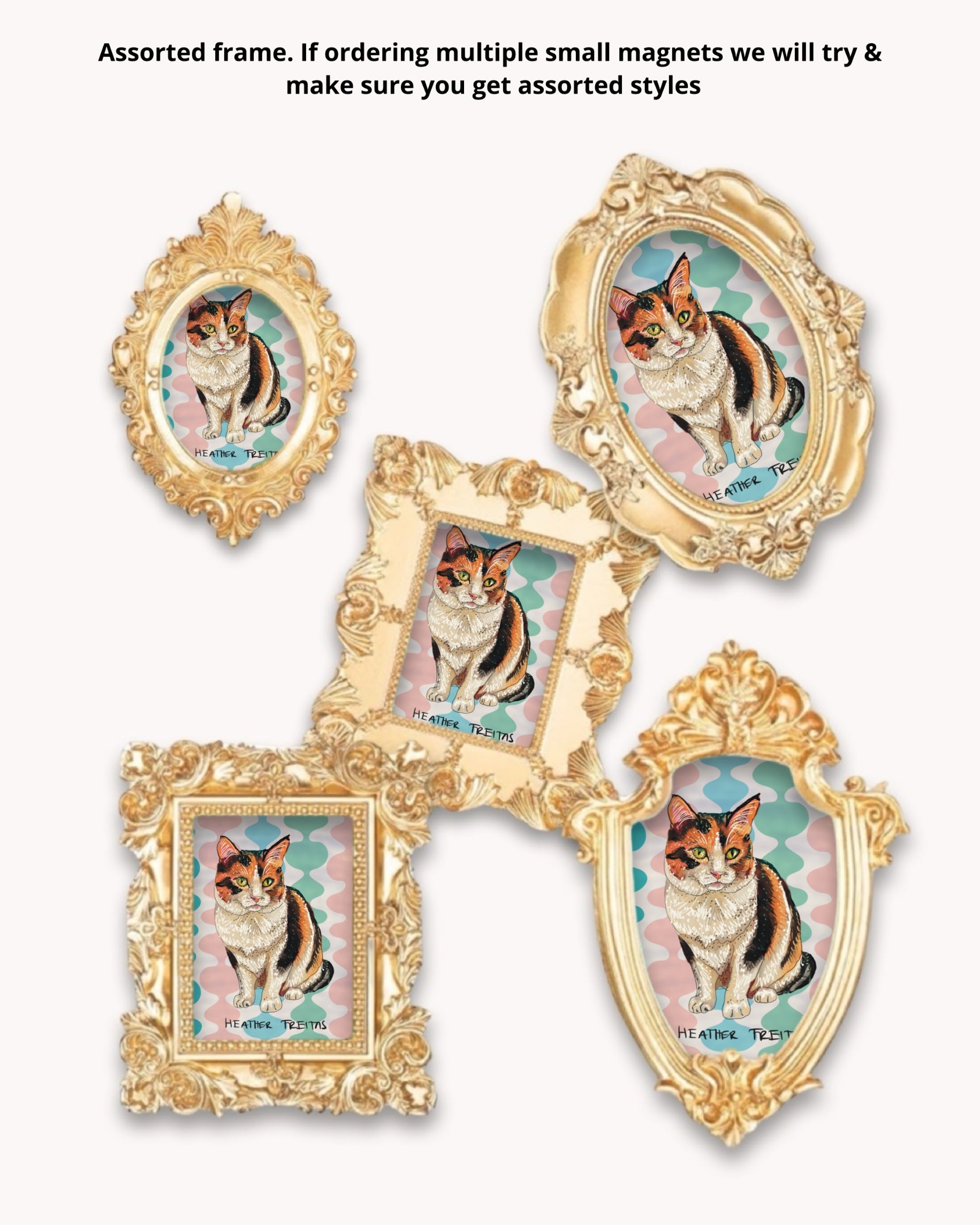 Calico Framed Magnet ( Small )