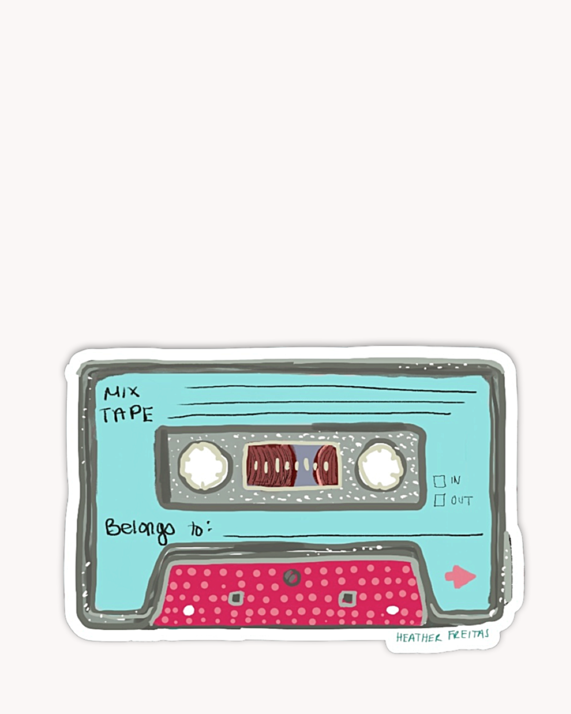 Teal Mixtape Sticker