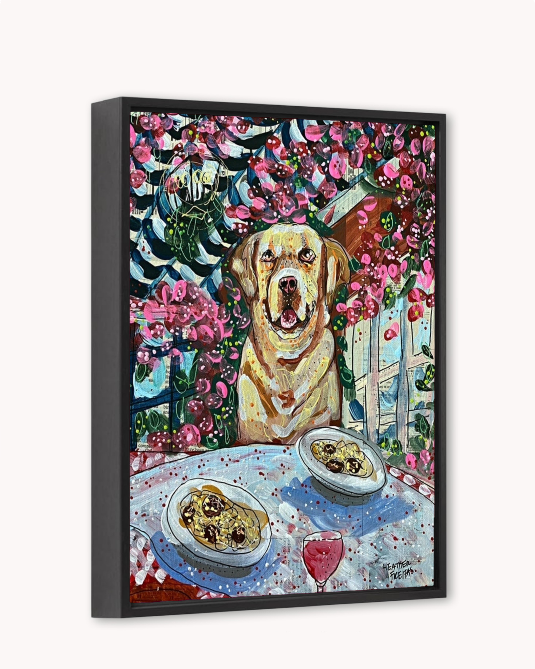 Yellow Lab Dining Print