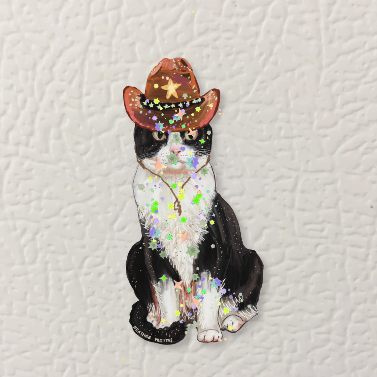 Cowboy Cat Magnet ( Die-Cut )