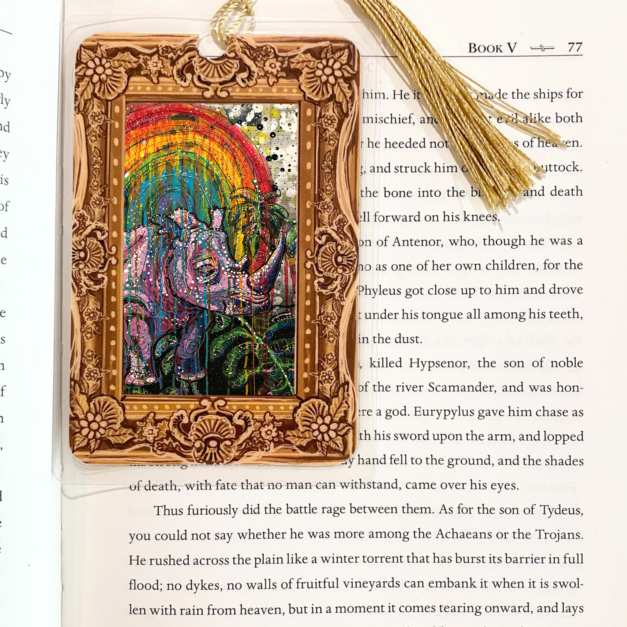 Save The Fat Unicorn Fine Art Painting Bookmark