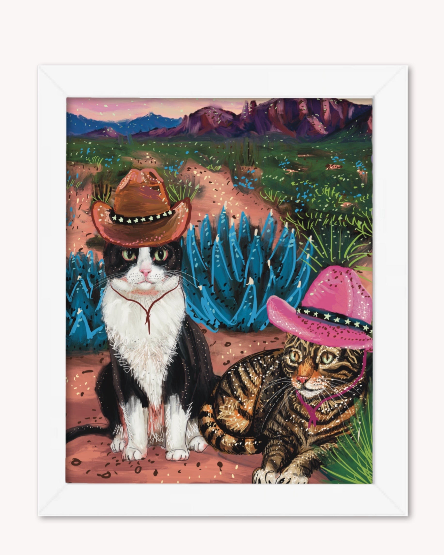 Cowboy Cats Print
