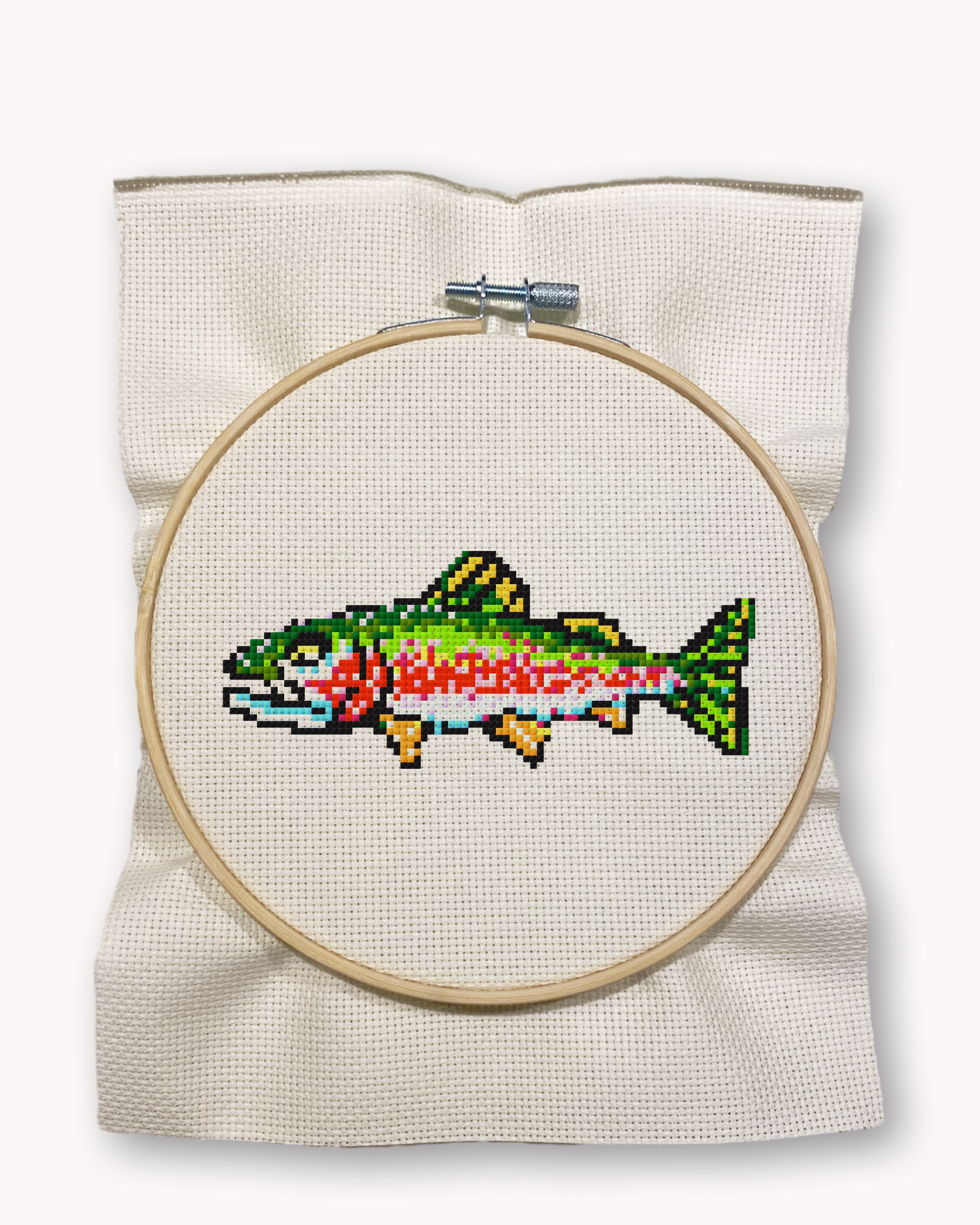 Rainbow Trout Cross Stitch Kit ( LG 5 inch )
