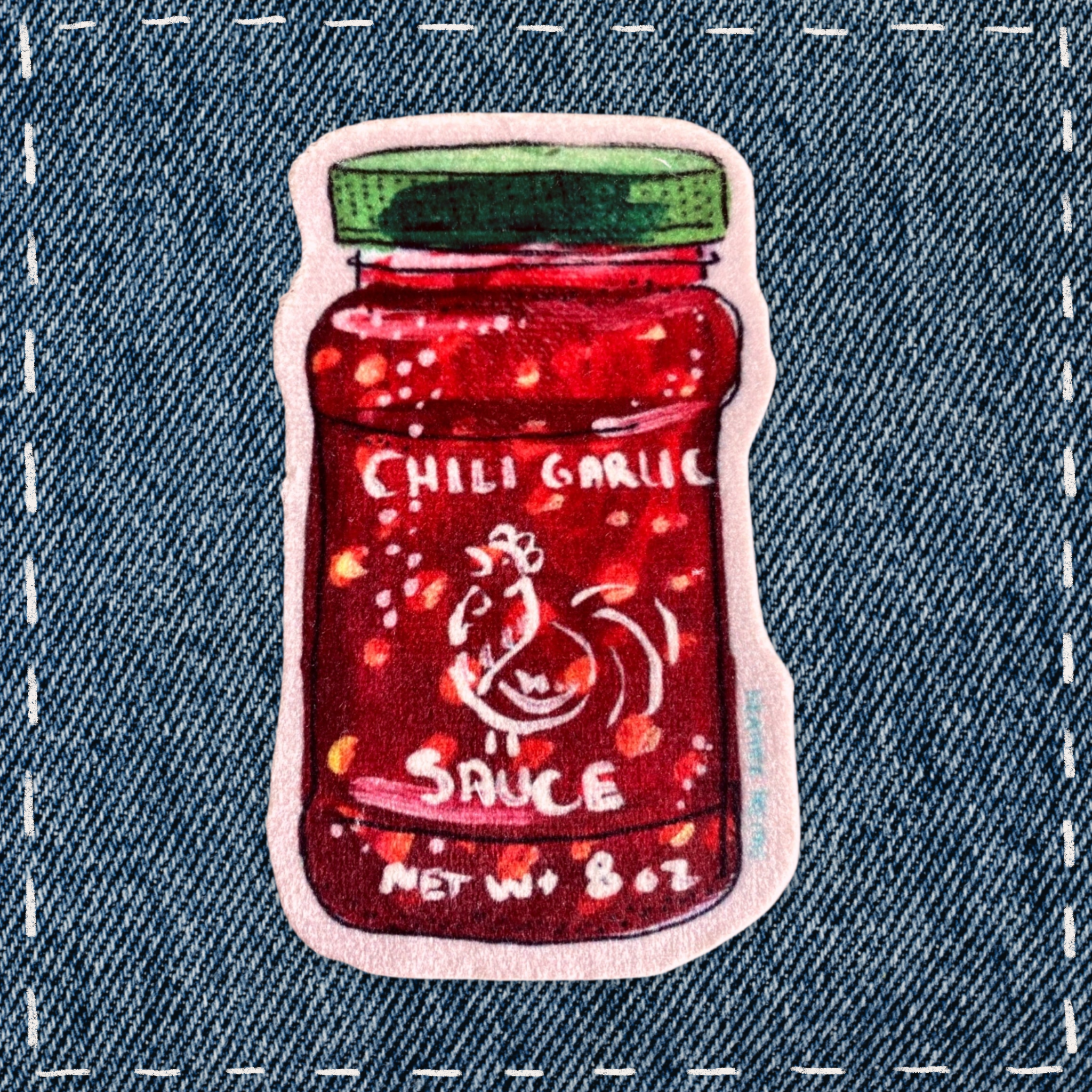 Chili Garlic Sauce - Sew On Velveteen Patch
