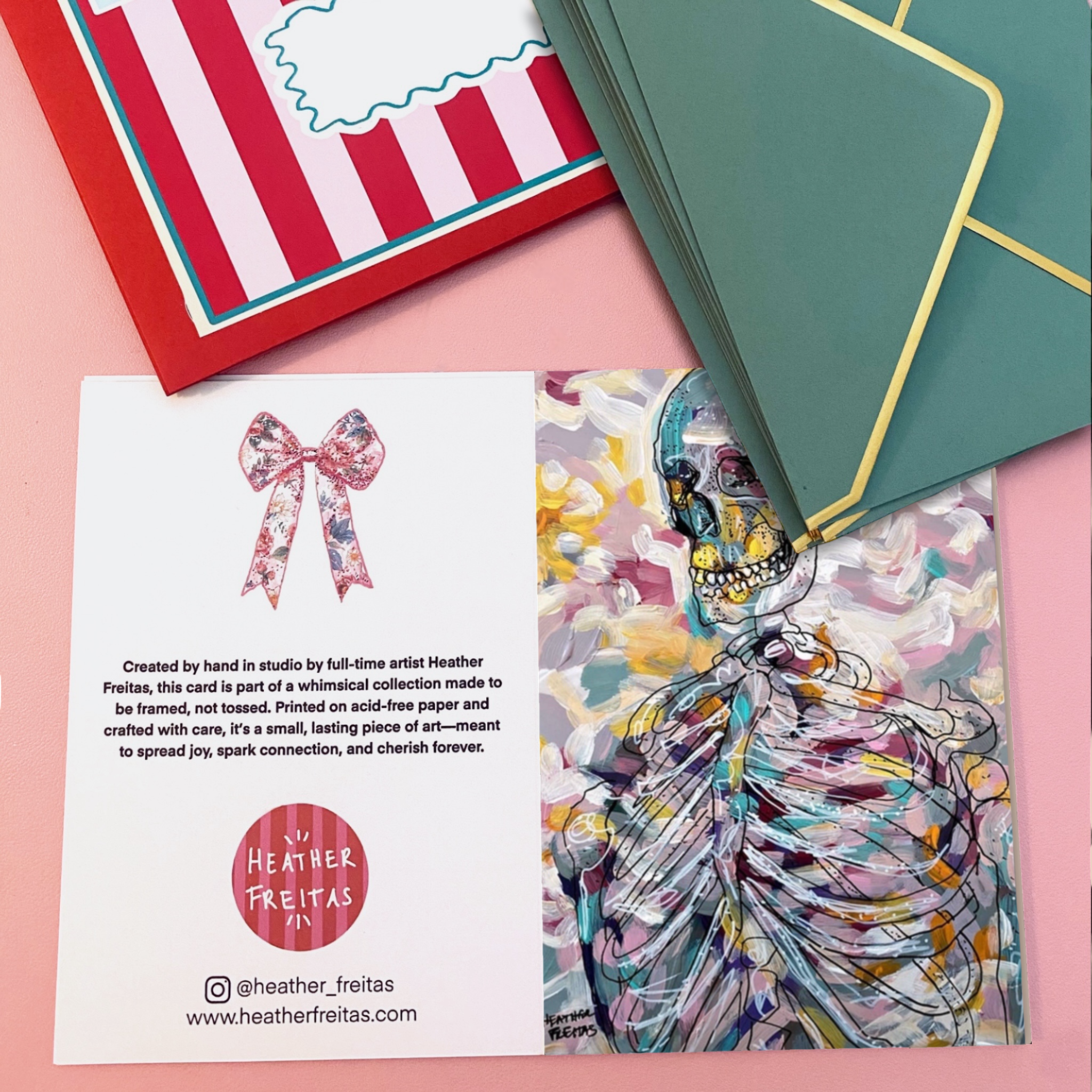 Pastel Skeleton - Greeting Card / Fine Art Print