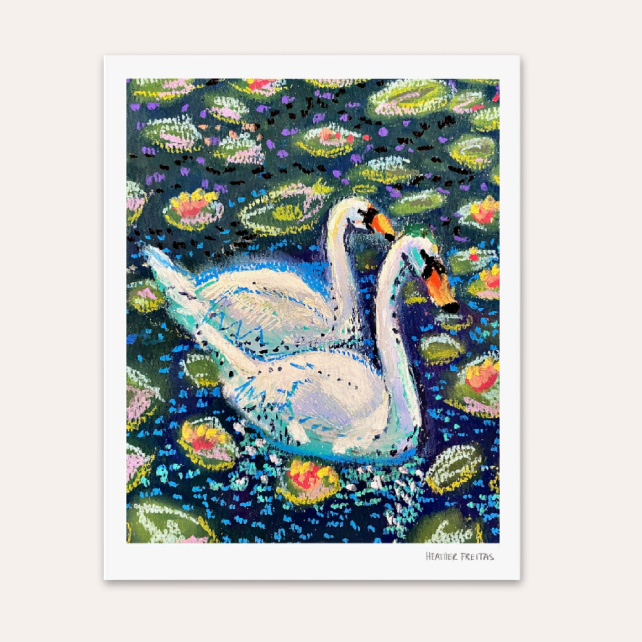Two Swans Fine Art Print