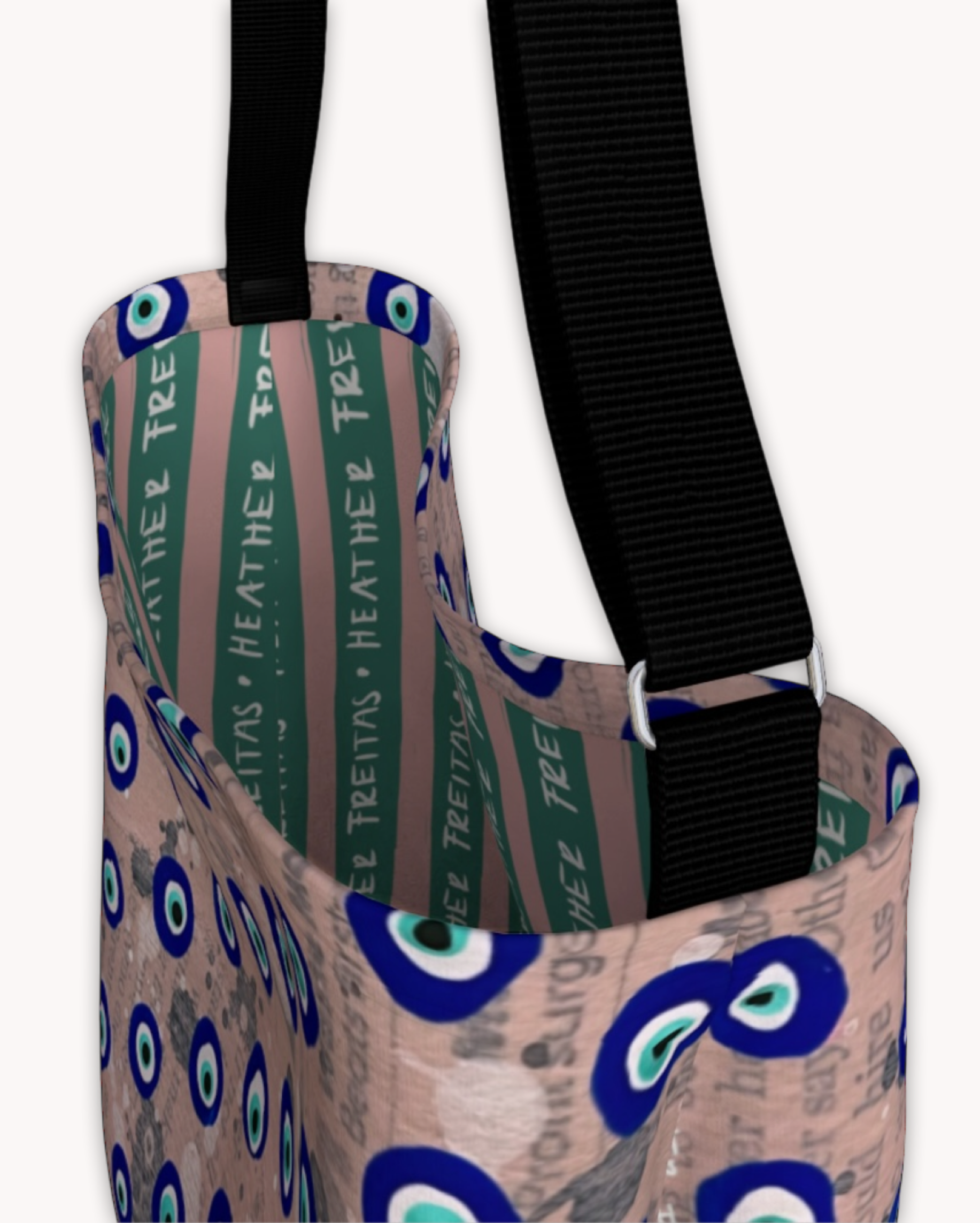 Dusty Pink Evil Eye Tote