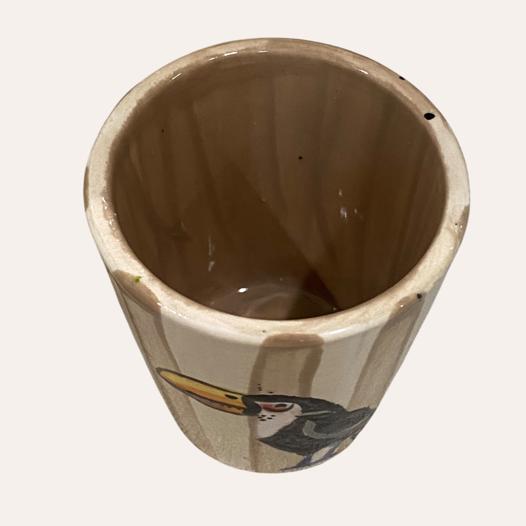 Toucan Hand Painted Ceramic Shot Glass